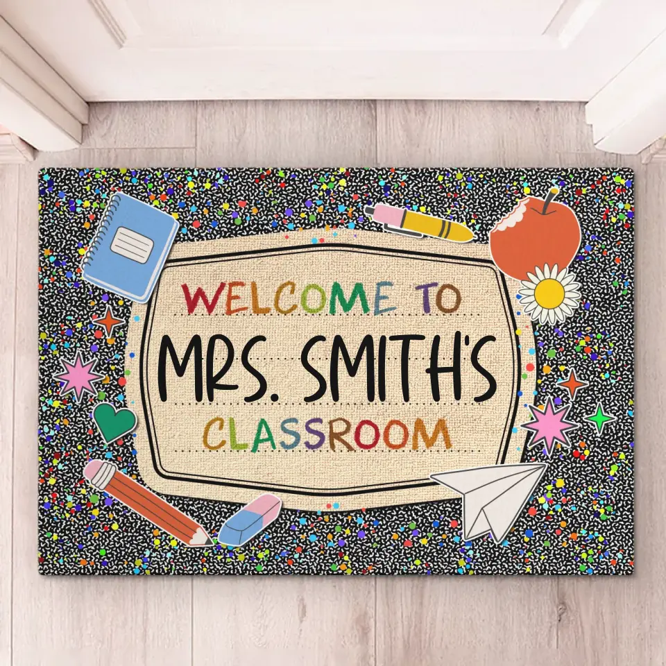 Welcome To Learning Zone - Teacher Personalized Custom Home Decor Decorative Mat - House Warming Gift For Teacher - Image 5