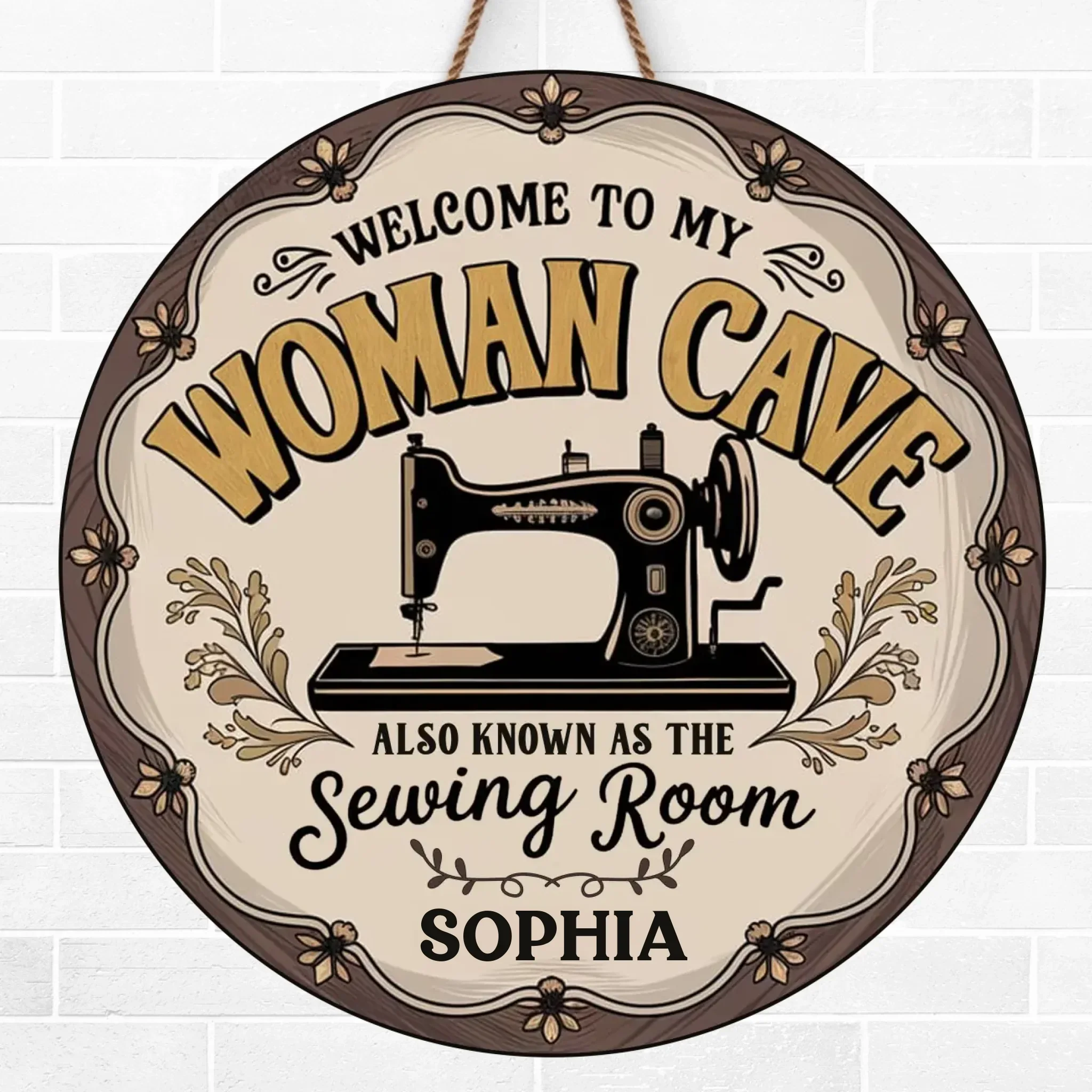 Welcome To My Sewing Room - Family Personalized Custom Shaped Home Decor Wood Sign - House Warming Gift For Yourself, Best Friends, Siblings, Family Members - Image 2