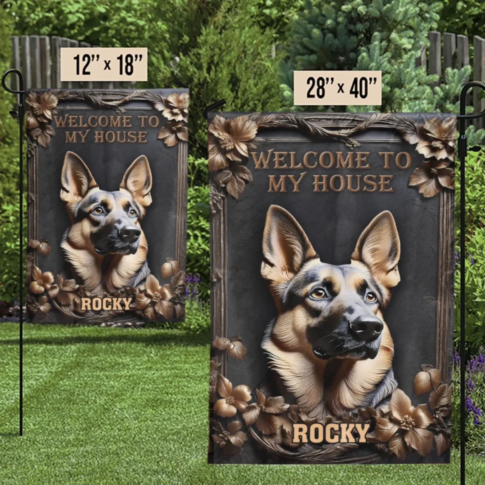 Welcome To My Territory - Dog Personalized Custom 3D Inflated Effect Printed Flag - Gift For Pet Owners, Pet Lovers - Image 3