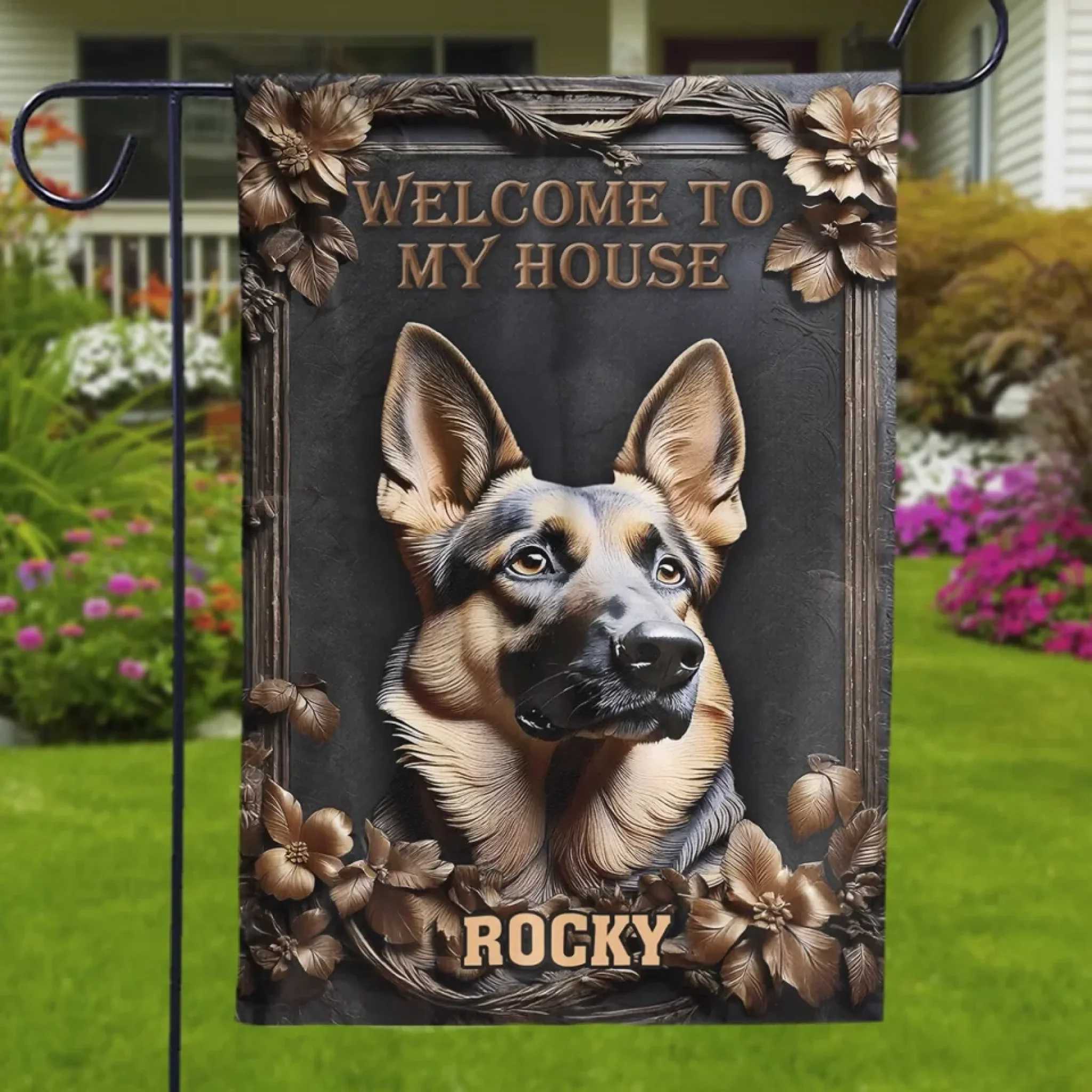 Welcome To My Territory - Dog Personalized Custom 3D Inflated Effect Printed Flag - Gift For Pet Owners, Pet Lovers - Image 4