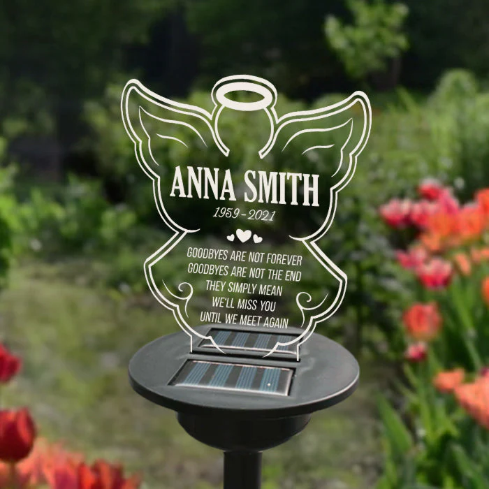We'll Miss You Until We Meet Again - Personalized Memorial Garden Solar Light - Memorial Gift, Sympathy Gift - Image 2