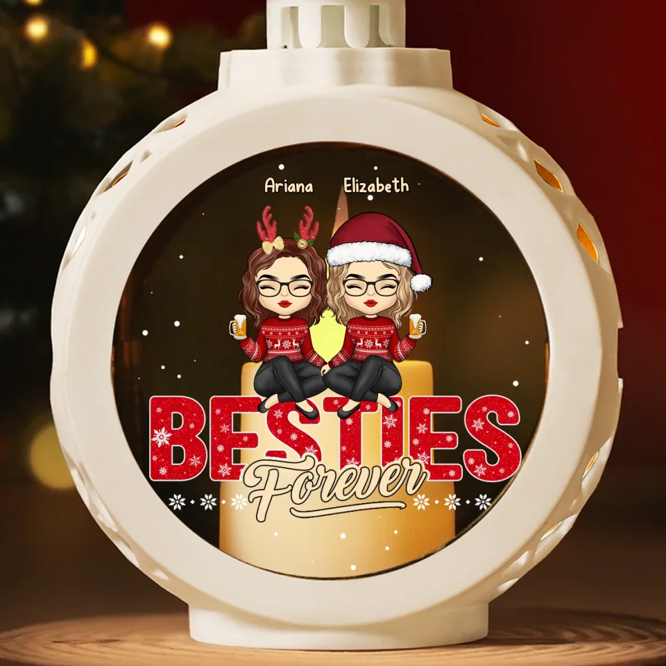 We’re A Vibe - Bestie Personalized Custom Candlelight Lantern Ornament - Christmas Gift For Best Friends, BFF, Sisters - Image 3