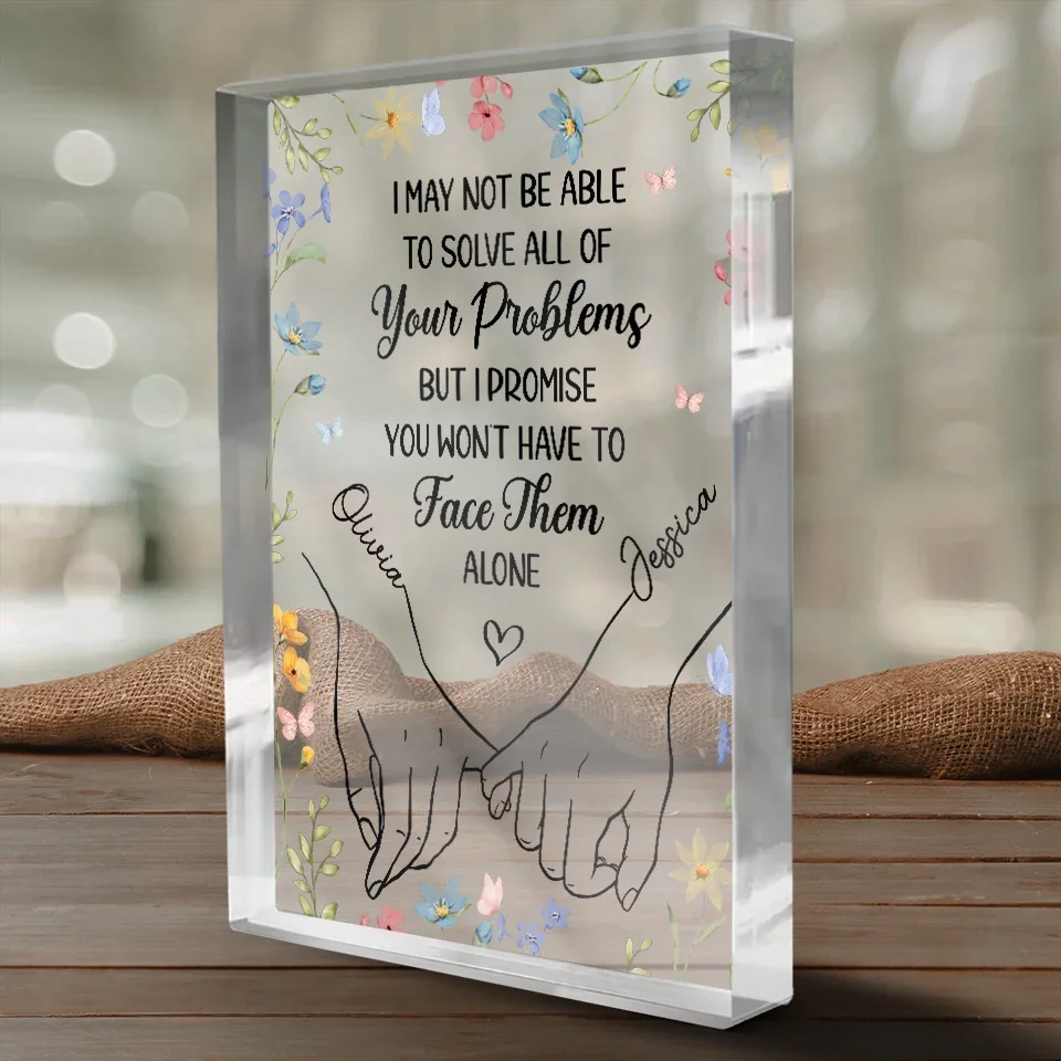 We’re Always Stronger Together - Bestie Personalized Custom Rectangle Shaped Acrylic Plaque - Gift For Best Friends, BFF, Sisters - Image 3