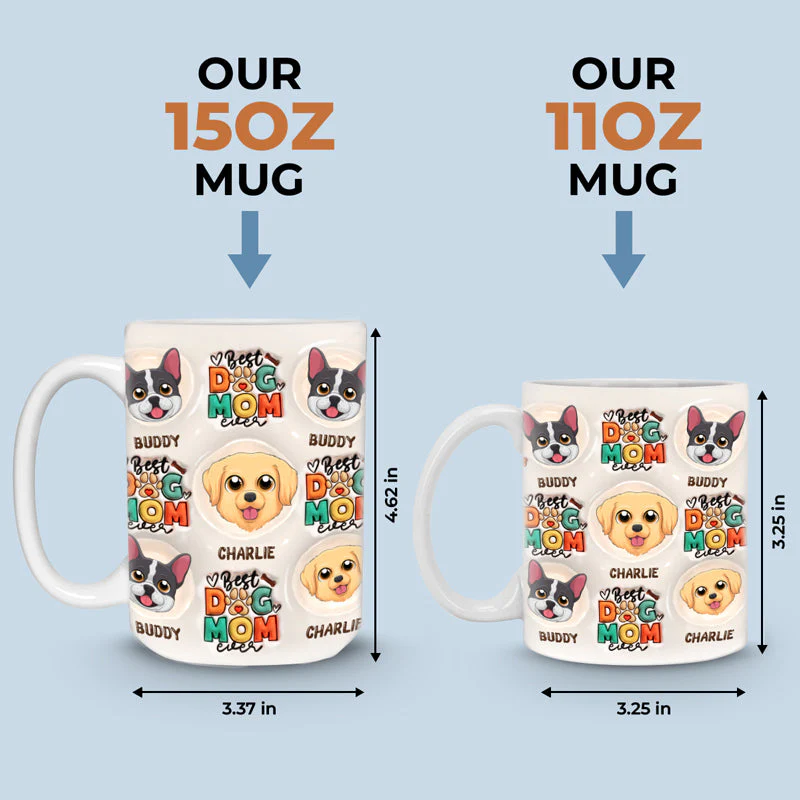 We're Awesome - Dog Personalized Custom 3D Inflated Effect Printed Mug - Christmas Gift For Pet Owners, Pet Lovers - Image 4