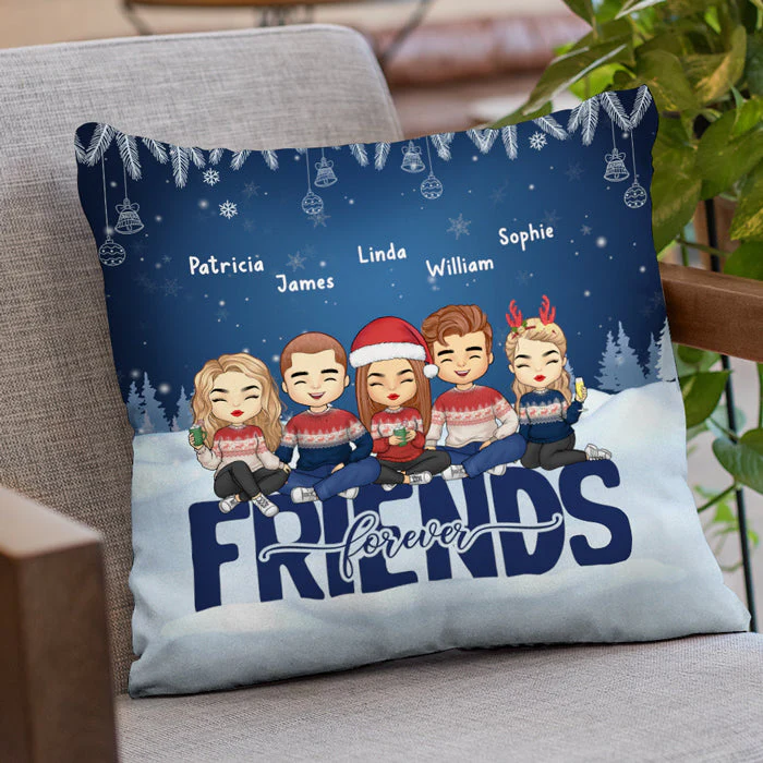 We're Best Friends Forever - Bestie Personalized Custom Pillow (Insert Included) - Christmas Gift For Best Friends, BFF, Sisters - Image 2
