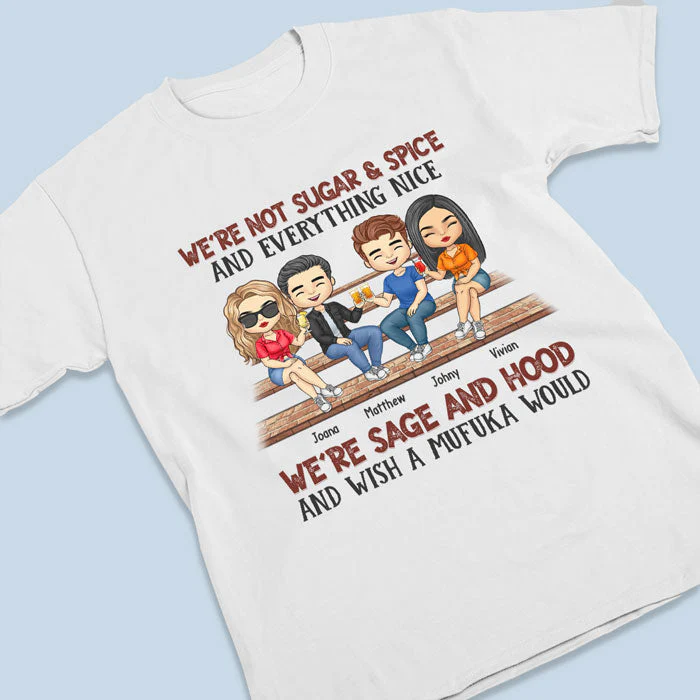 We're Trouble When We Are Together - Bestie Personalized Custom Unisex T-shirt, Hoodie, Sweatshirt - Christmas Gift For Best Friends, BFF, Sisters - Image 2