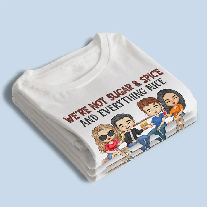 We're Trouble When We Are Together - Bestie Personalized Custom Unisex T-shirt, Hoodie, Sweatshirt - Christmas Gift For Best Friends, BFF, Sisters - Image 3