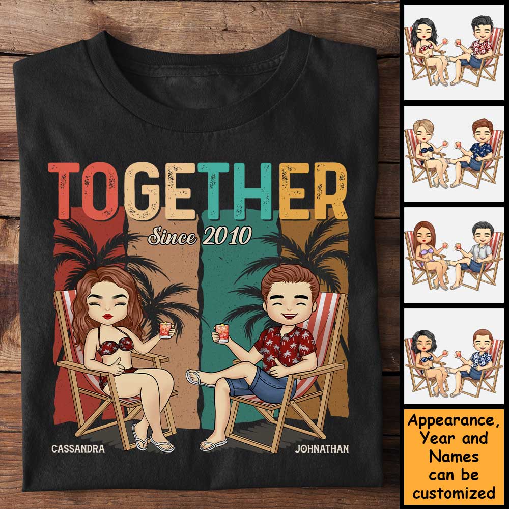 We've Been Together Since - Personalized Unisex T-Shirt, Hoodie, Sweatshirt - Gift For Couple, Husband Wife, Anniversary, Engagement, Wedding, Marriage Gift - Image 4