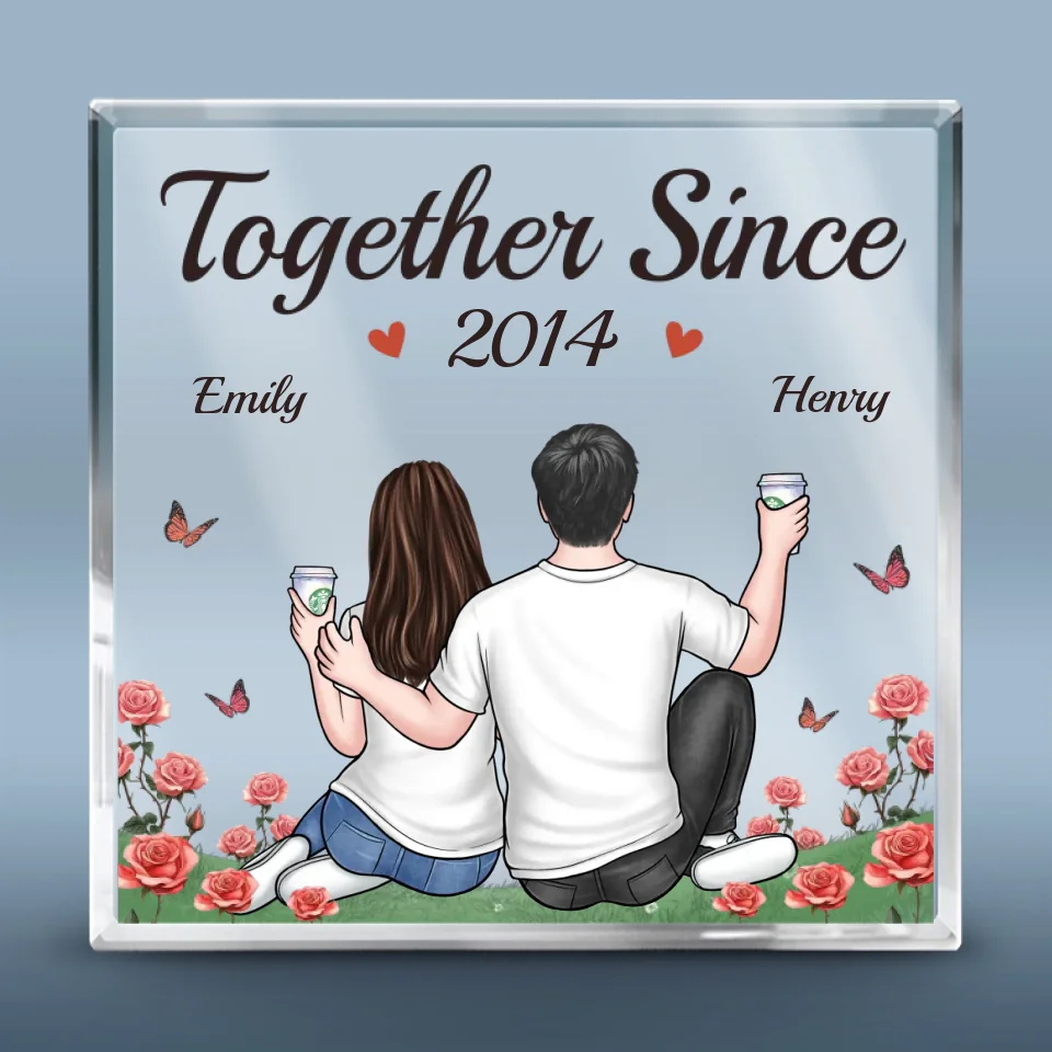 We’ve Built A Beautiful Life Filled With Love - Couple Personalized Custom Square Shaped Acrylic Plaque - Christmas Gift For Husband Wife, Anniversary - Image 2