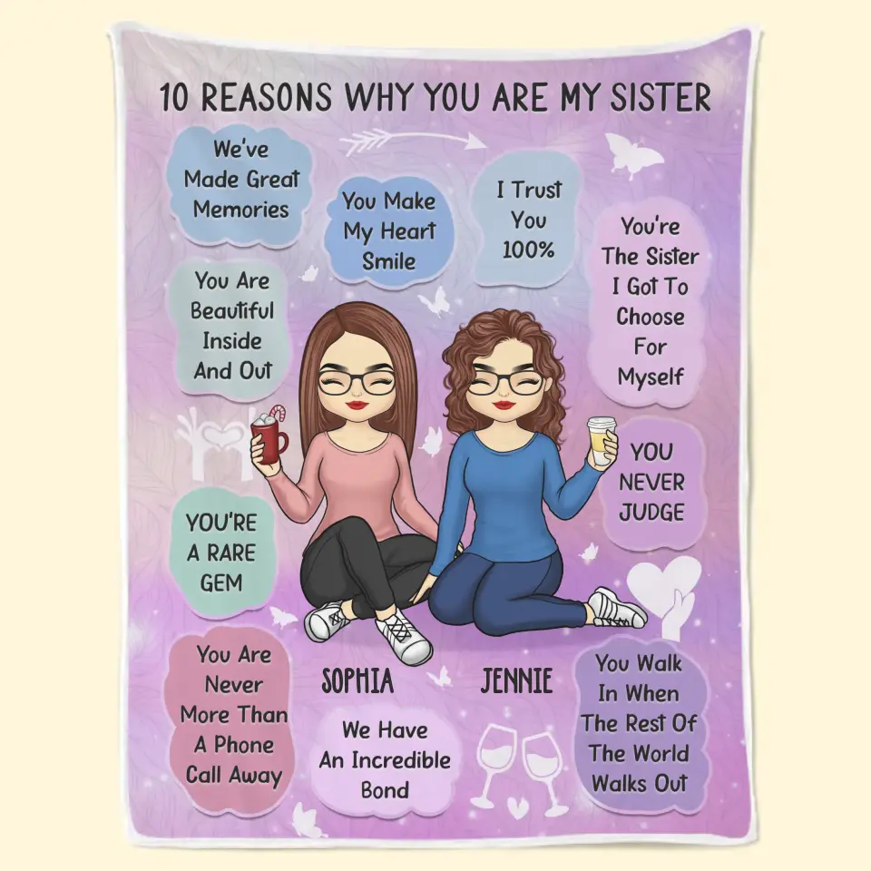 We've Made Great Memories Together - Bestie Personalized Custom Blanket - Gift For Best Friends, BFF, Sisters - Image 6