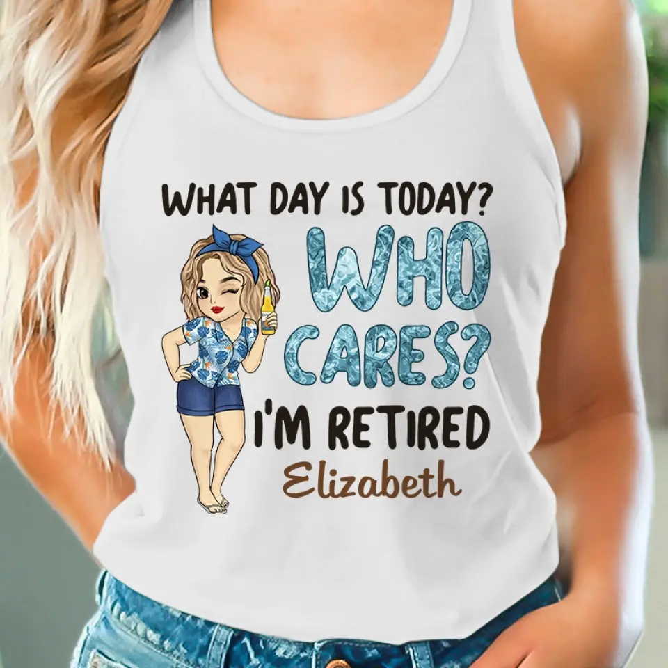 What Day Is Today - Personalized Custom Racer Back Tank Top - Appreciation, Retirement Gift For Coworkers, Work Friends, Colleagues - Image 3