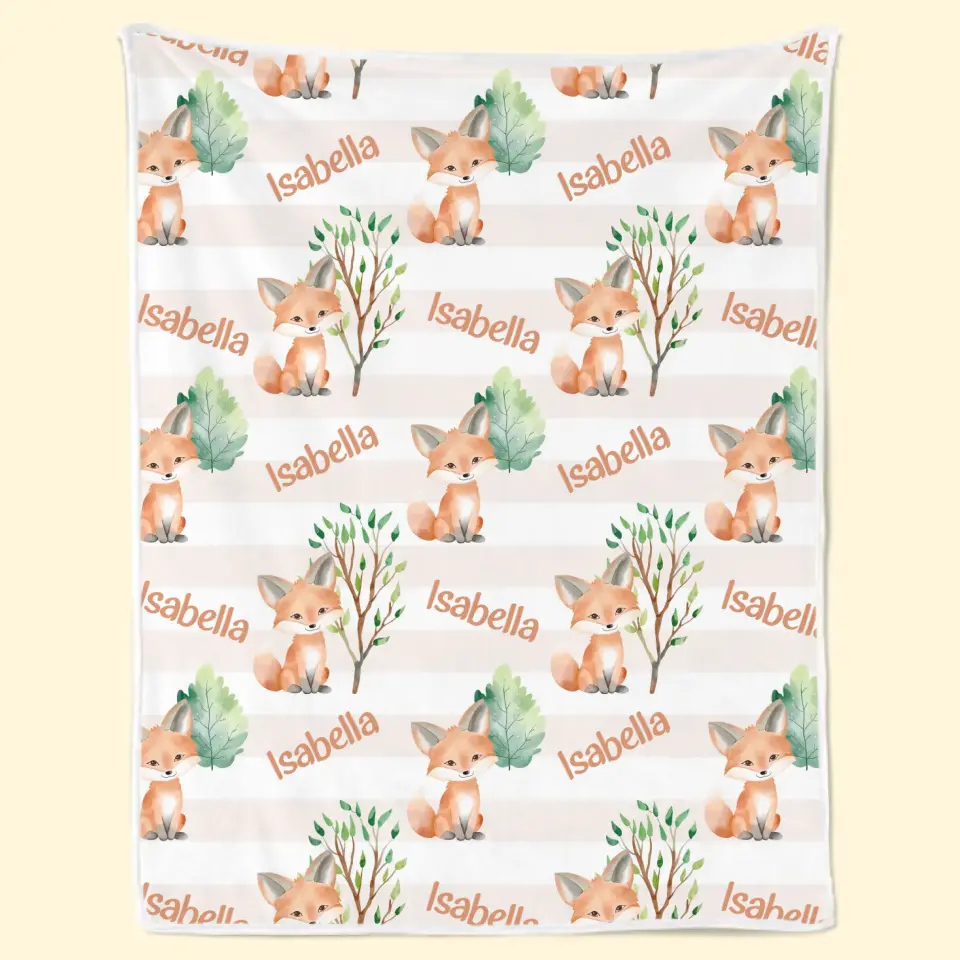 What Does The Fox Say - Family Personalized Custom Baby Blanket - Gift For Baby Kids, Newborn Baby - Image 2