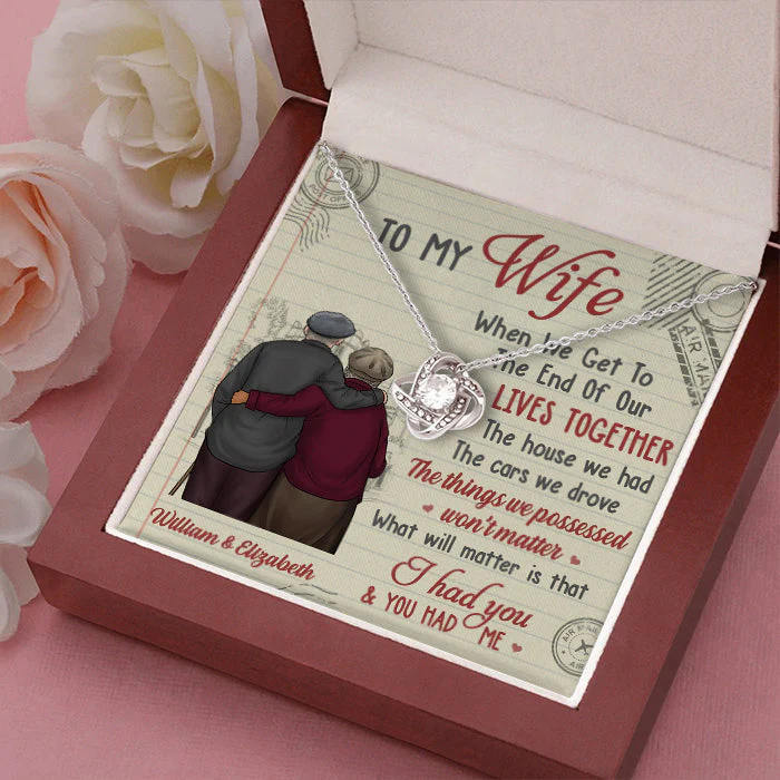What Will Matter Is That We Had Each Other - Gift For Couples, Personalized Love Knot Necklace - Image 4