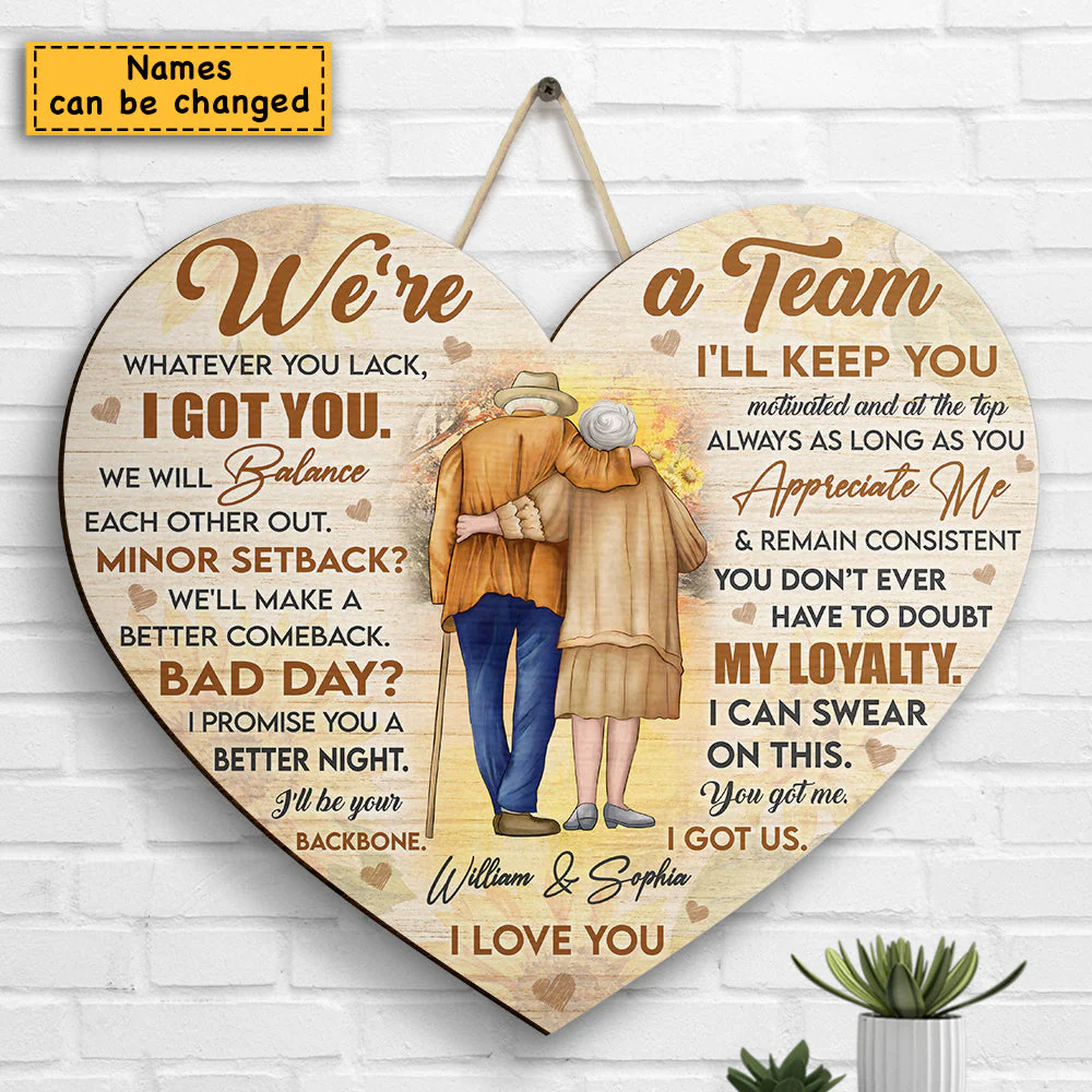 Whatever You Lack, I Got You - Gift For Couples, Husband Wife - Personalized Shaped Wood Sign - Image 2