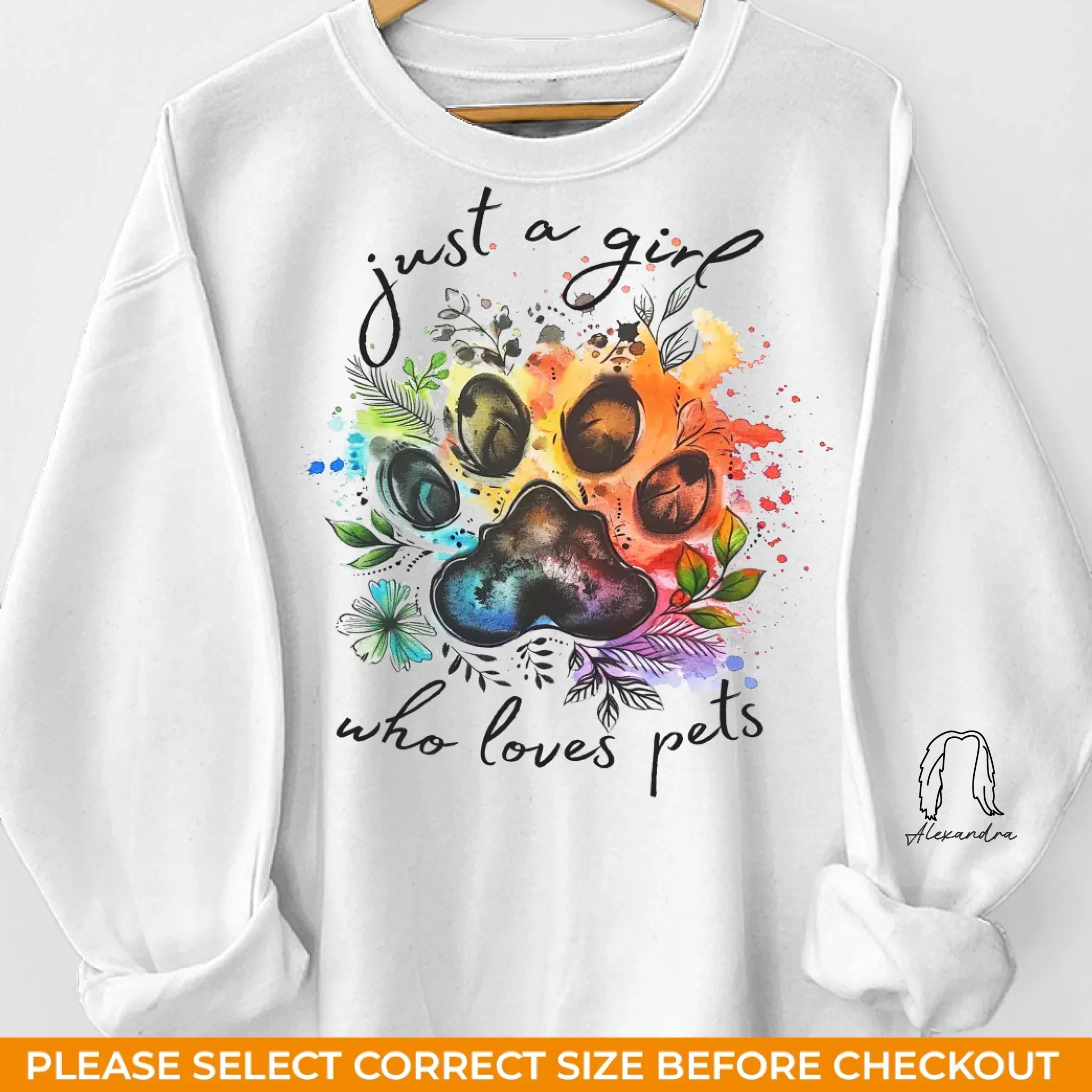 When I Needed A Hand, I Found A Paw - Dog & Cat Personalized Custom Unisex Sweatshirt With Design On Sleeve - Gift For Pet Owners, Pet Lovers - Image 2