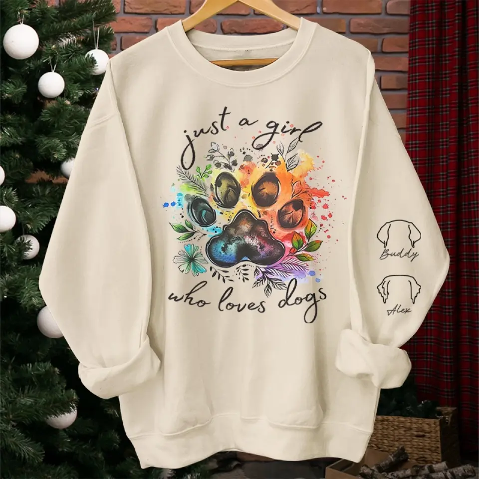 When I Needed A Hand, I Found A Paw - Dog & Cat Personalized Custom Unisex Sweatshirt With Design On Sleeve - Gift For Pet Owners, Pet Lovers - Image 4