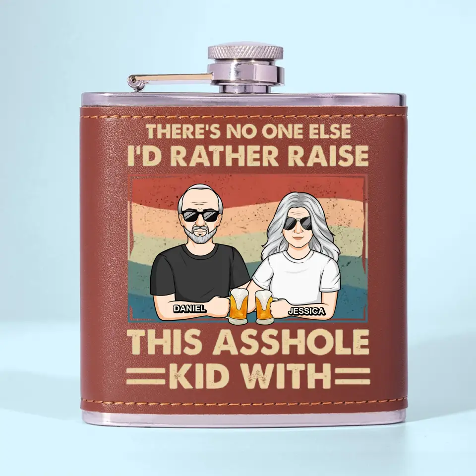 When I'm At My Best, I'm My Father's Daughter - Family Personalized Custom Hip Flask - Father's Day, Gift For Dad, Grandpa - Image 5