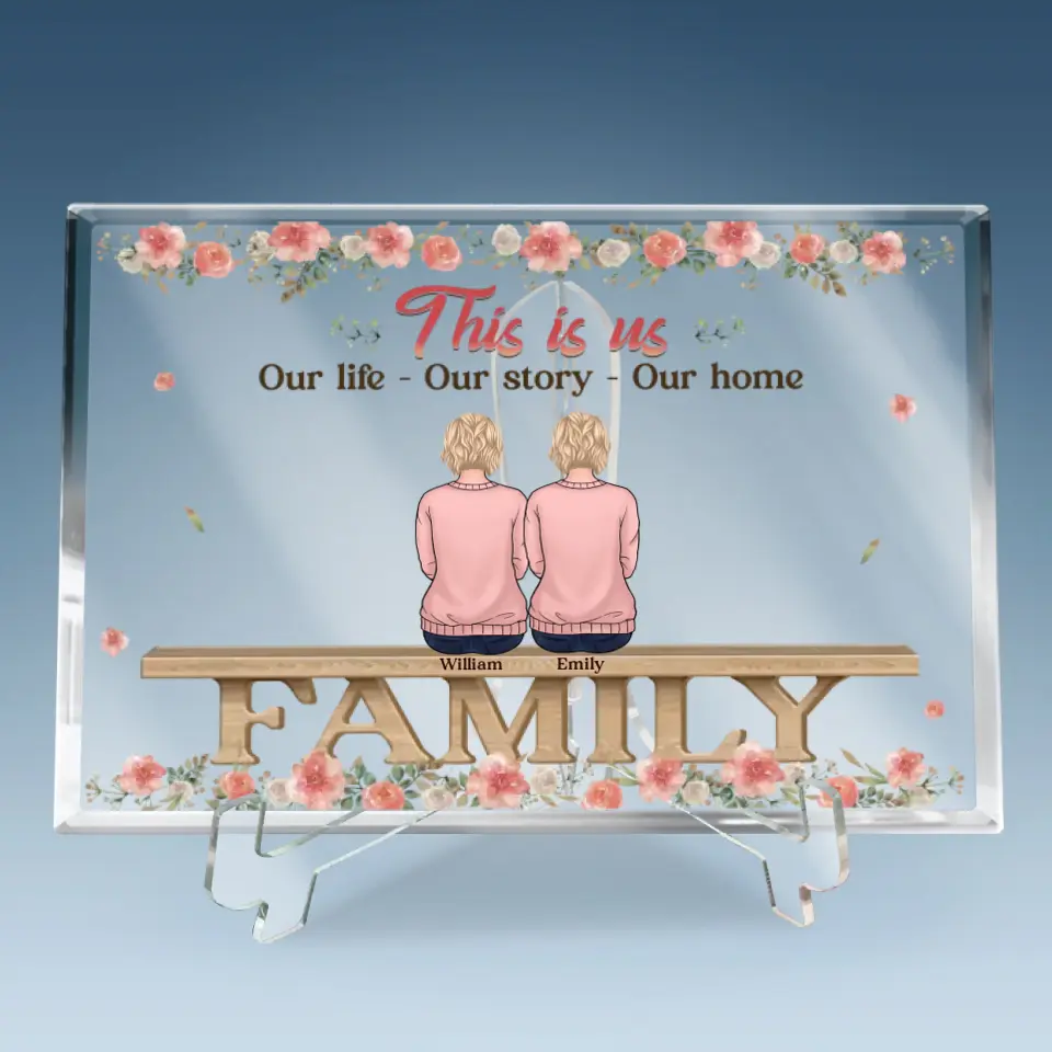 Where Life Begins And Love Never Ends - Family Personalized Custom Rectangle Shaped Acrylic Plaque - Gift For Family Members - Image 6