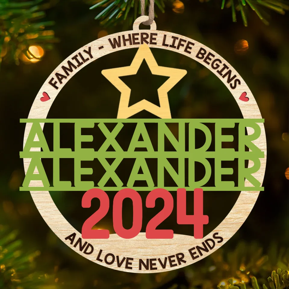 Where Life Begins - Family Personalized Custom Ornament - Wood Custom Shaped - Christmas Gift For Family Members - Image 2