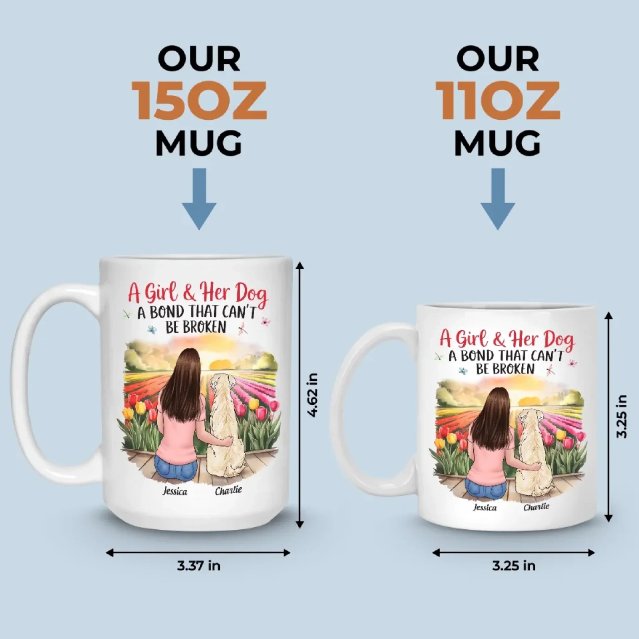 Where She Goes, I Go - Dog Personalized Custom Mug - Mother's Day, Gift For Pet Owners, Pet Lovers - Image 5