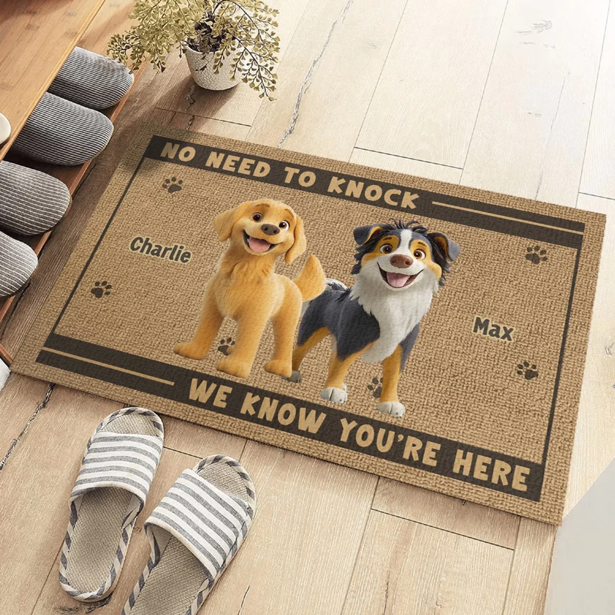 Where There Is Love, There Is A Dog - Dog Personalized Custom Home Decor Decorative Mat - House Warming Gift For Pet Owners, Pet Lovers - Image 3