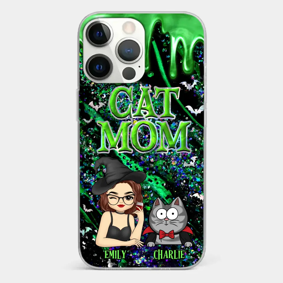 Witchy Vibes For Cat Mom This Halloween - Cat Personalized Custom Clear Phone Case - Halloween Gift For Pet Owners, Pet Lovers - Image 20
