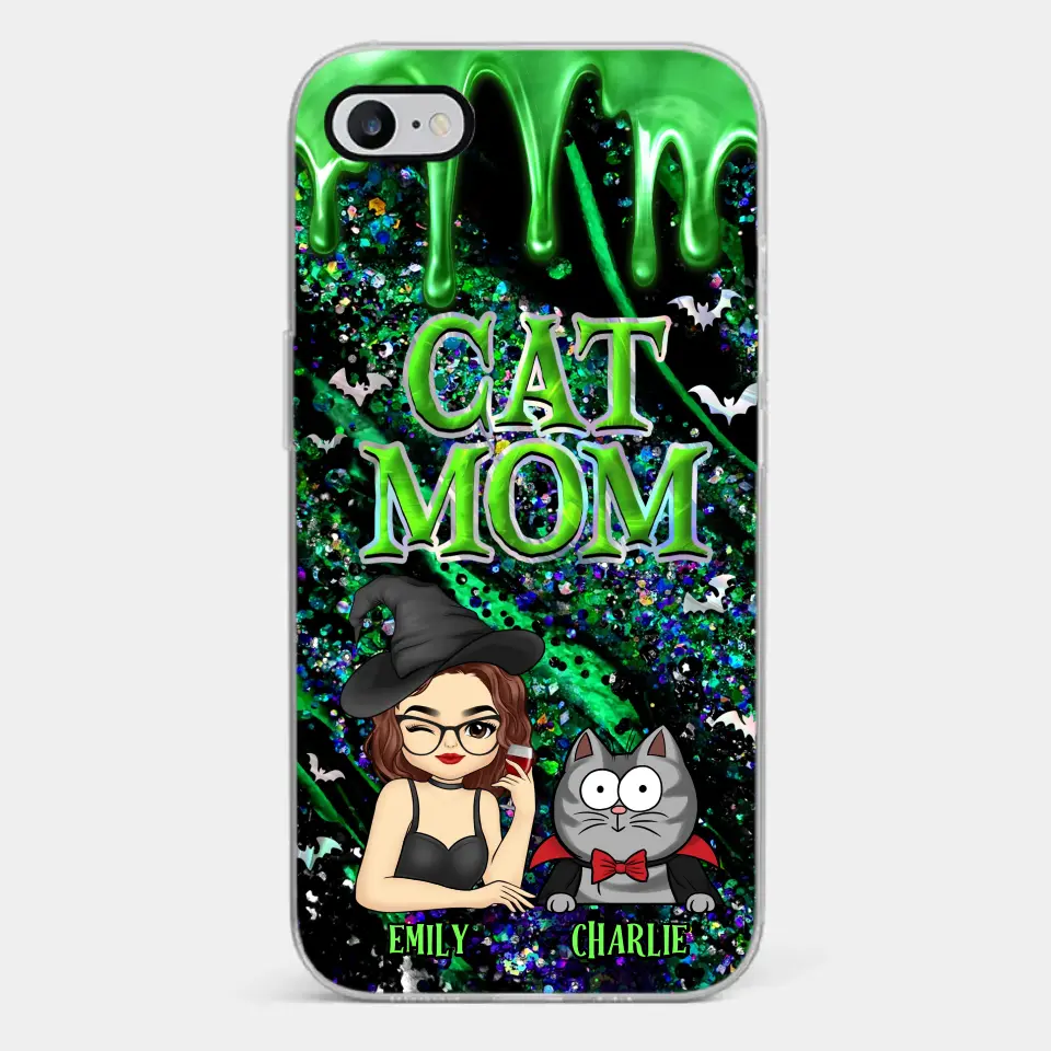Witchy Vibes For Cat Mom This Halloween - Cat Personalized Custom Clear Phone Case - Halloween Gift For Pet Owners, Pet Lovers - Image 23
