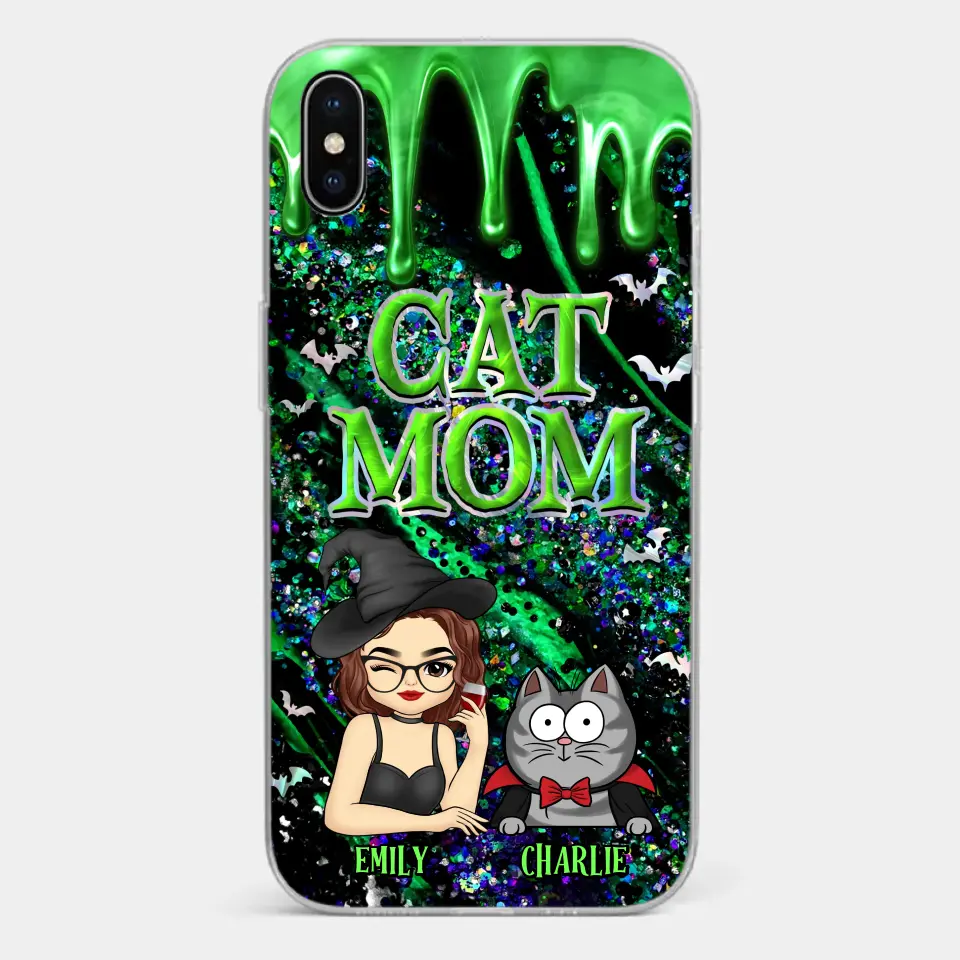 Witchy Vibes For Cat Mom This Halloween - Cat Personalized Custom Clear Phone Case - Halloween Gift For Pet Owners, Pet Lovers - Image 24