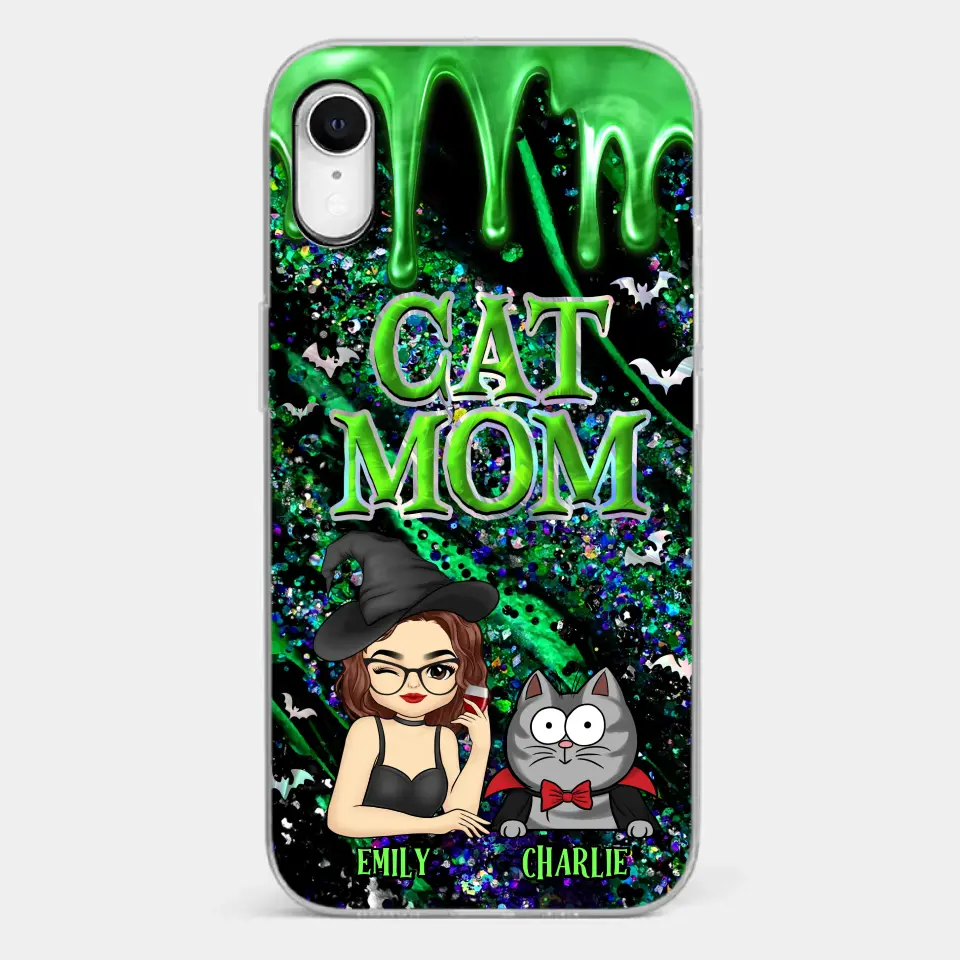 Witchy Vibes For Cat Mom This Halloween - Cat Personalized Custom Clear Phone Case - Halloween Gift For Pet Owners, Pet Lovers - Image 25