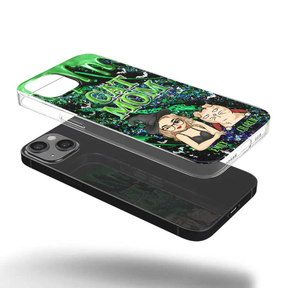 Witchy Vibes For Cat Mom This Halloween - Cat Personalized Custom Clear Phone Case - Halloween Gift For Pet Owners, Pet Lovers - Image 29