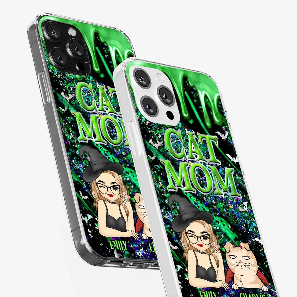 Witchy Vibes For Cat Mom This Halloween - Cat Personalized Custom Clear Phone Case - Halloween Gift For Pet Owners, Pet Lovers - Image 30