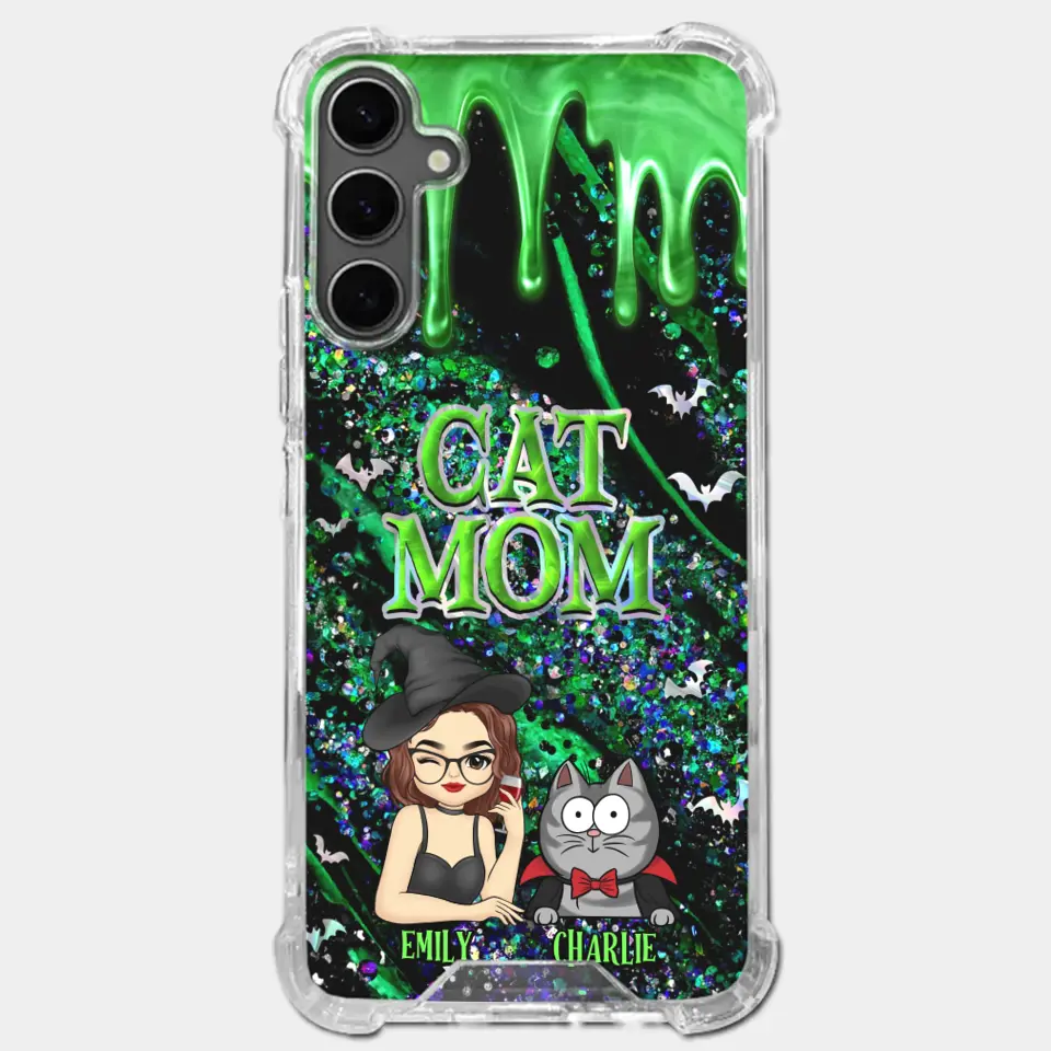 Witchy Vibes For Cat Mom This Halloween - Cat Personalized Custom Clear Phone Case - Halloween Gift For Pet Owners, Pet Lovers - Image 35