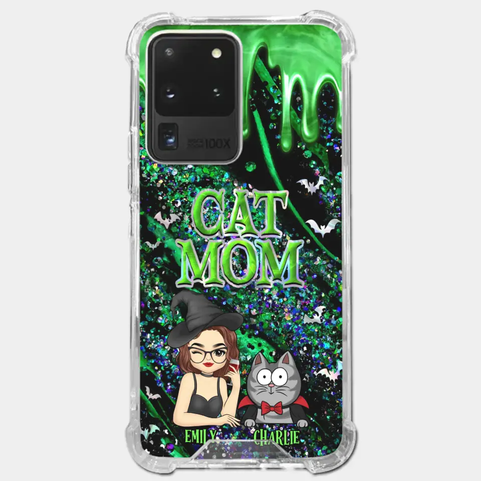 Witchy Vibes For Cat Mom This Halloween - Cat Personalized Custom Clear Phone Case - Halloween Gift For Pet Owners, Pet Lovers - Image 38