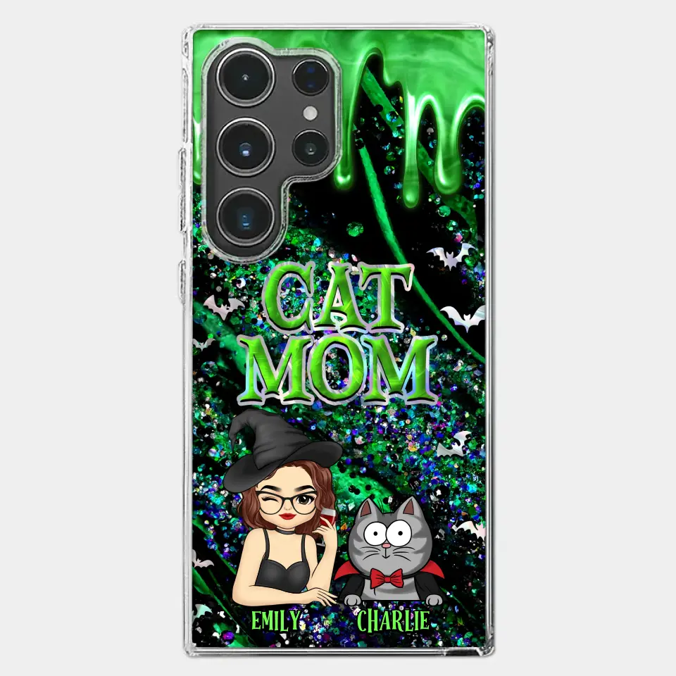 Witchy Vibes For Cat Mom This Halloween - Cat Personalized Custom Clear Phone Case - Halloween Gift For Pet Owners, Pet Lovers - Image 41