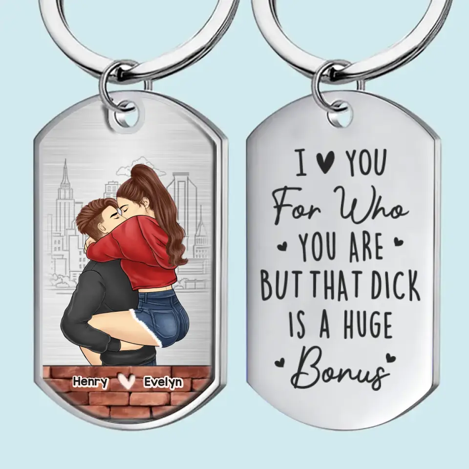 With You, Every Moment Is A Fairytale - Couple Personalized Custom Keychain - Gift For Husband Wife, Anniversary - Image 2