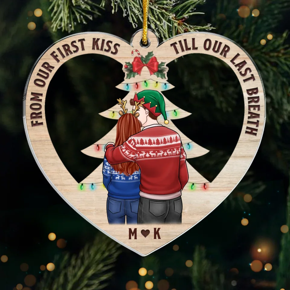 With You, Every Moment Is Special - Couple Personalized Custom Ornament - Wood Custom Shaped - Christmas Gift For Husband Wife, Anniversary - Image 6