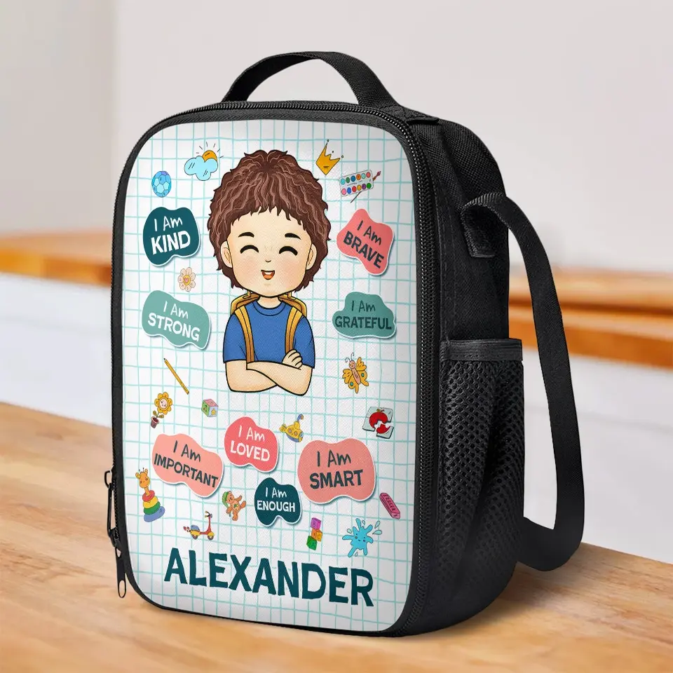 Work Hard, Nap Hard - Personalized Custom Lunch Bag - Back To School Gift For Kid - Image 3