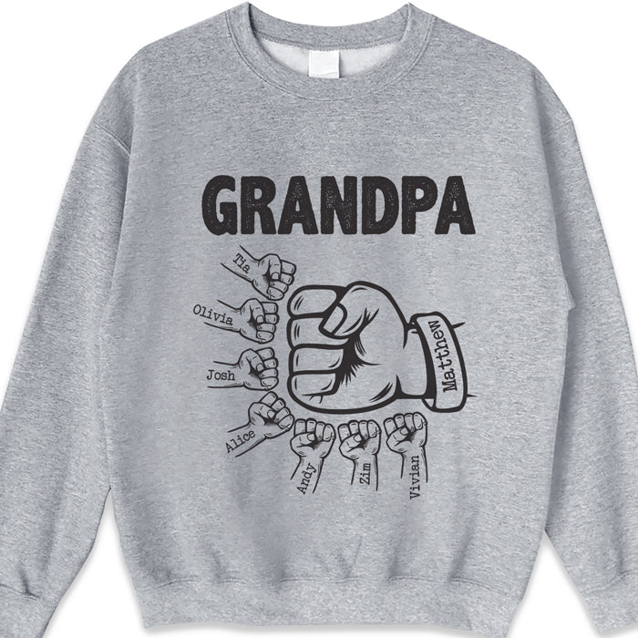 World's Best Grandpa - Family Personalized Custom Unisex T-shirt, Hoodie, Sweatshirt - Gift For Grandpa, Grandparents - Image 4
