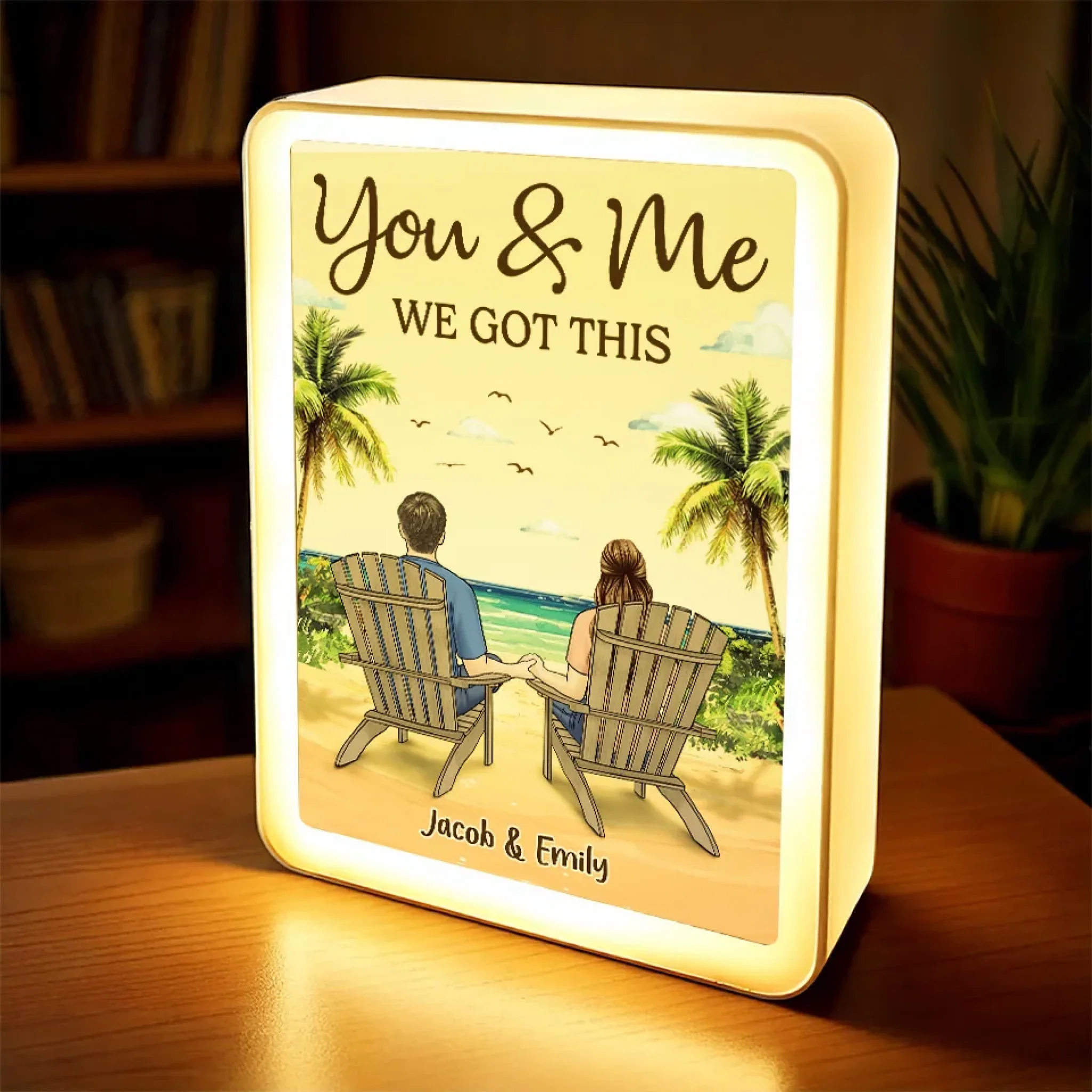 You And Me We Got This - Couple Personalized Custom LED Mirror Frame Lamp - Gift For Husband Wife, Anniversary - Image 3