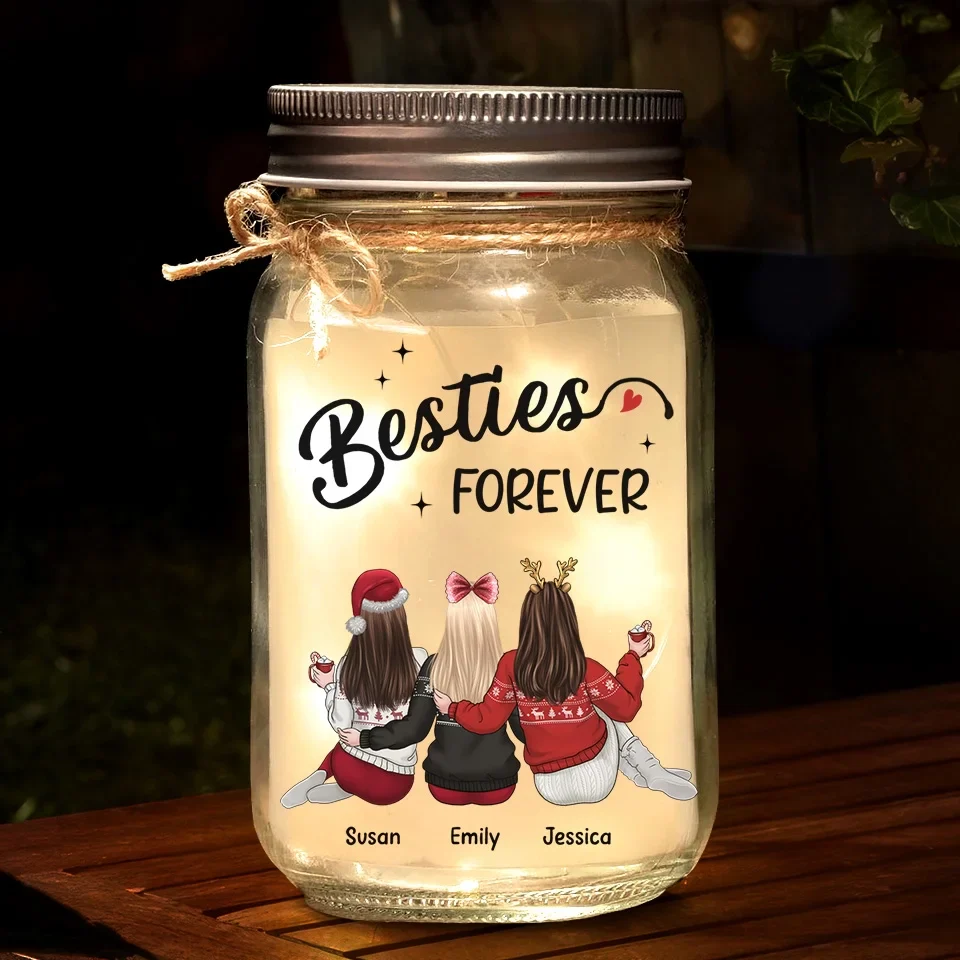You Are A Blessing To My Life - Bestie Personalized Custom Mason Jar Light - Christmas Gift For Best Friends, BFF, Sisters - Image 3