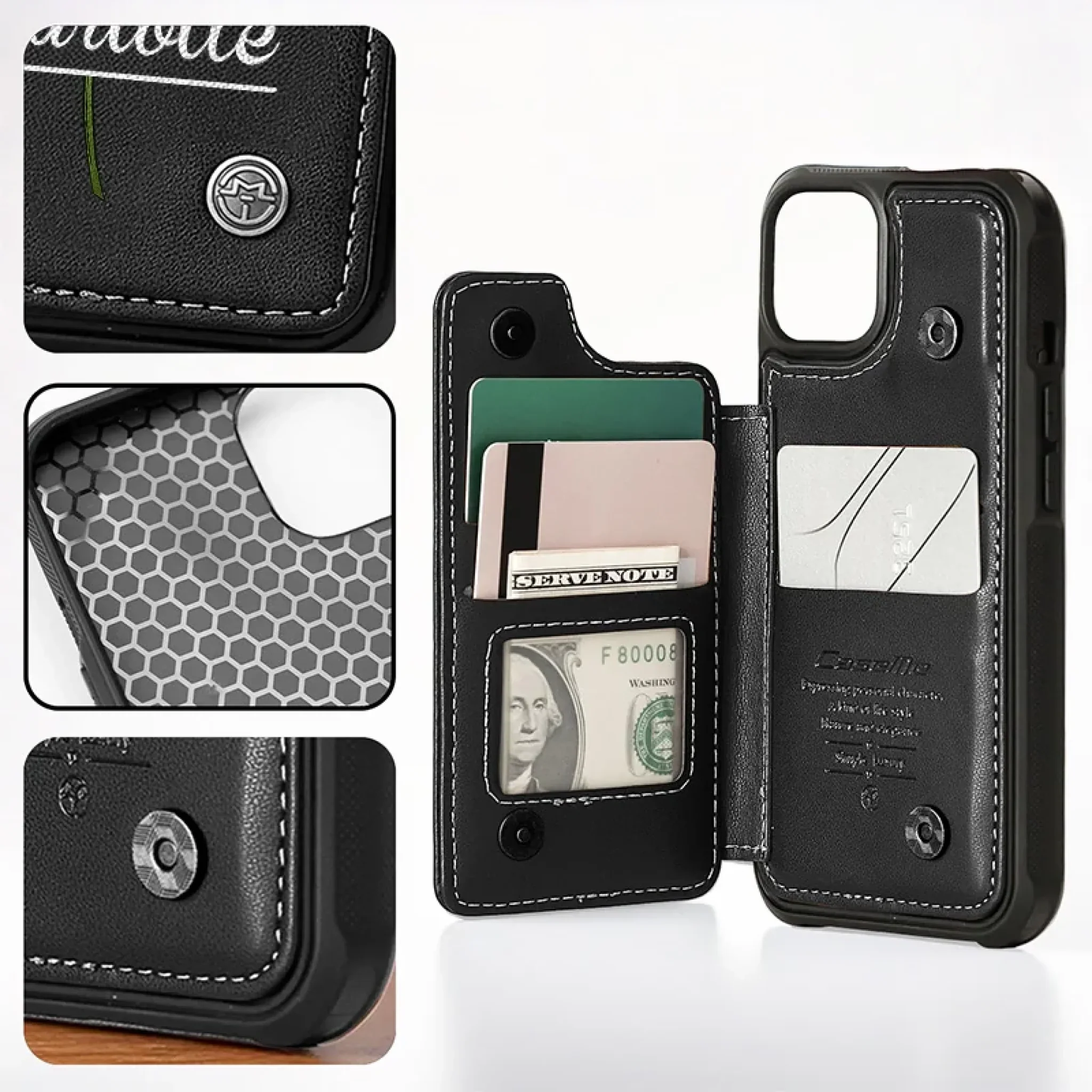 You Are Enough, Just As You Are - Family Personalized Custom Leather Flip Wallet Phone Case - Gift For Yourself, Best Friends, Siblings, Family Members - Image 8