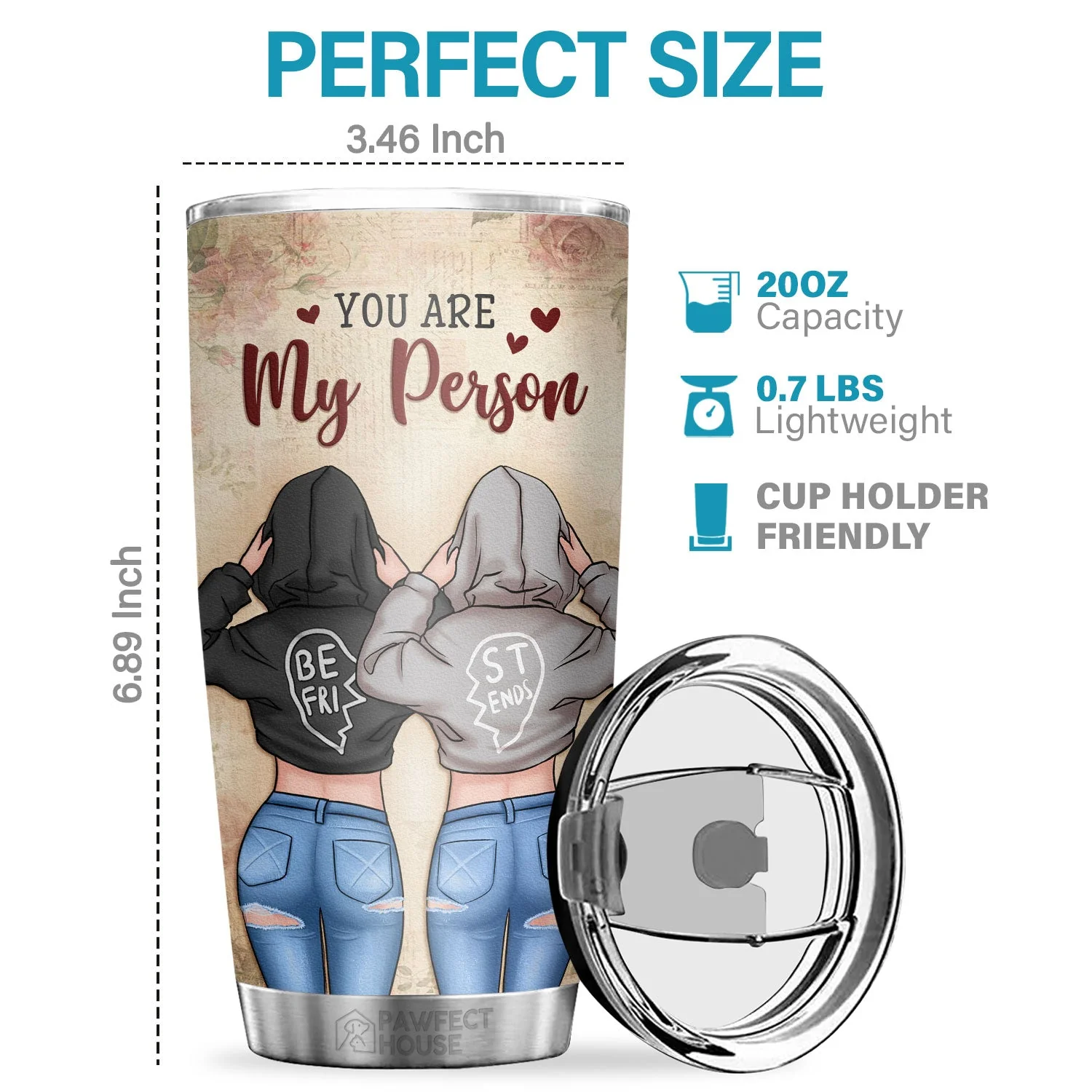 You Are Irreplaceable You’re One Of Those Who Make My Life Better - Tumbler - To My Bestie, Gift For Bestie, Best Friend, Sister, Birthday Gift For Bestie And Friend - Image 2
