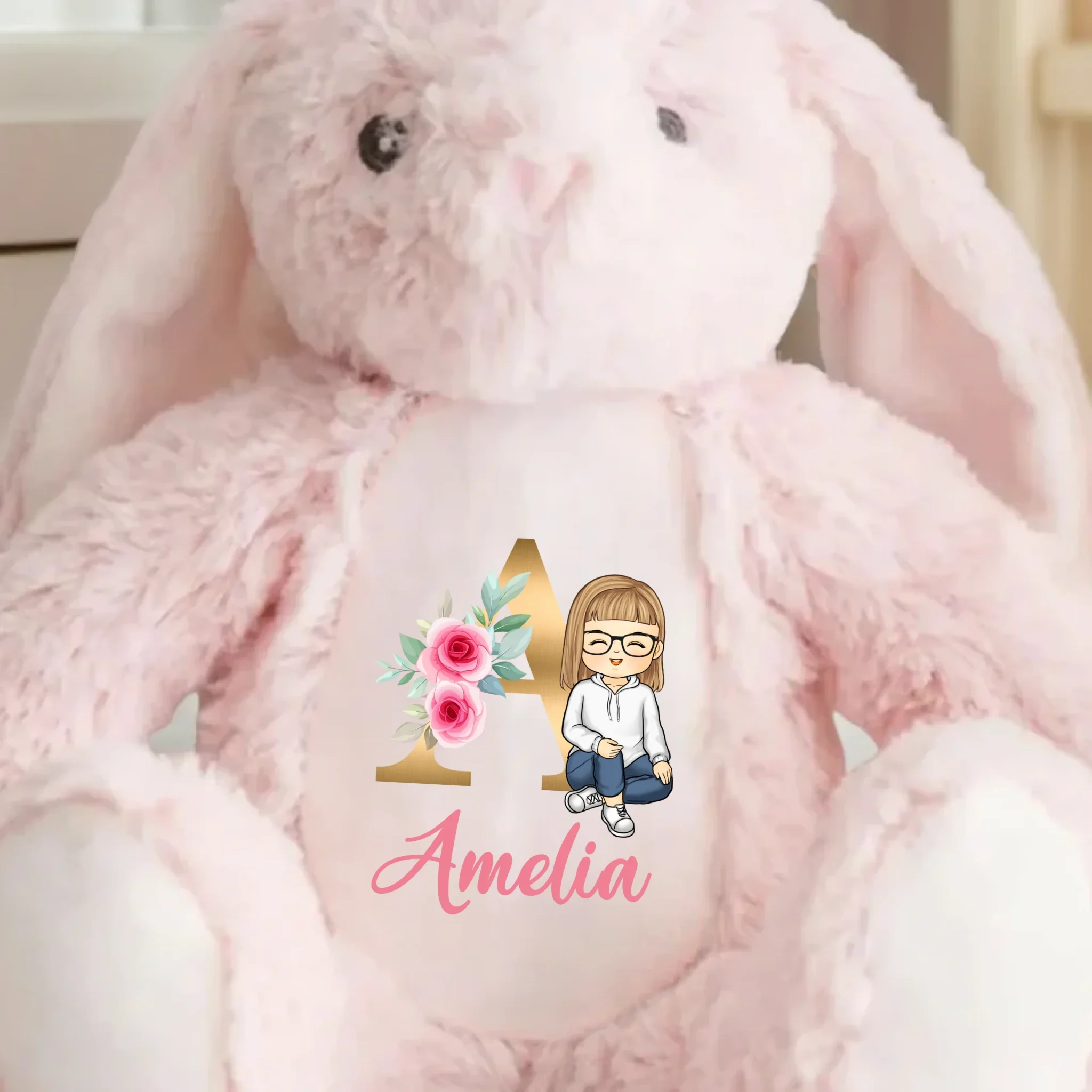 You Are Loved, Always - Family Personalized Custom Easter Bunny Plush - Gift For Family Members - Image 4
