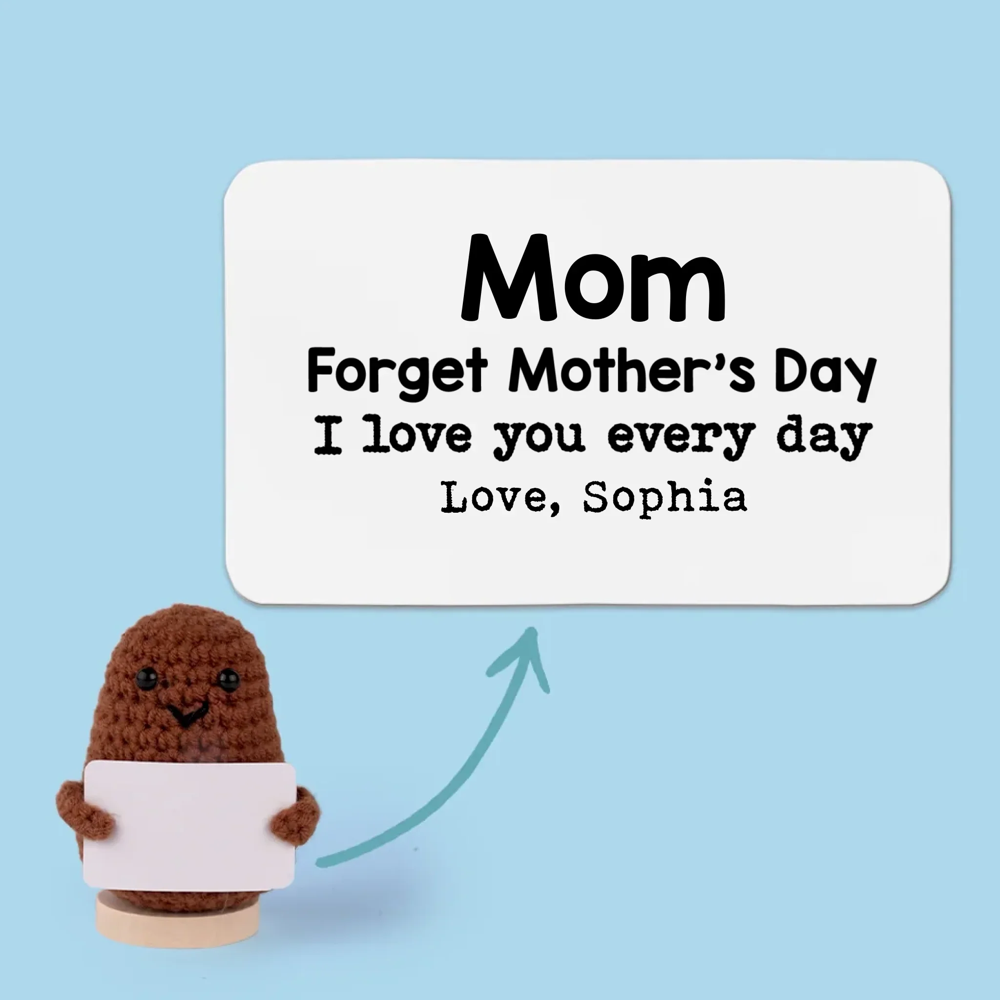You Are Loved More Than You Know - Family Personalized Custom Handmade Crochet Plush With Motivational Message - Mother's Day, Gift For Mom, Grandma - Image 2