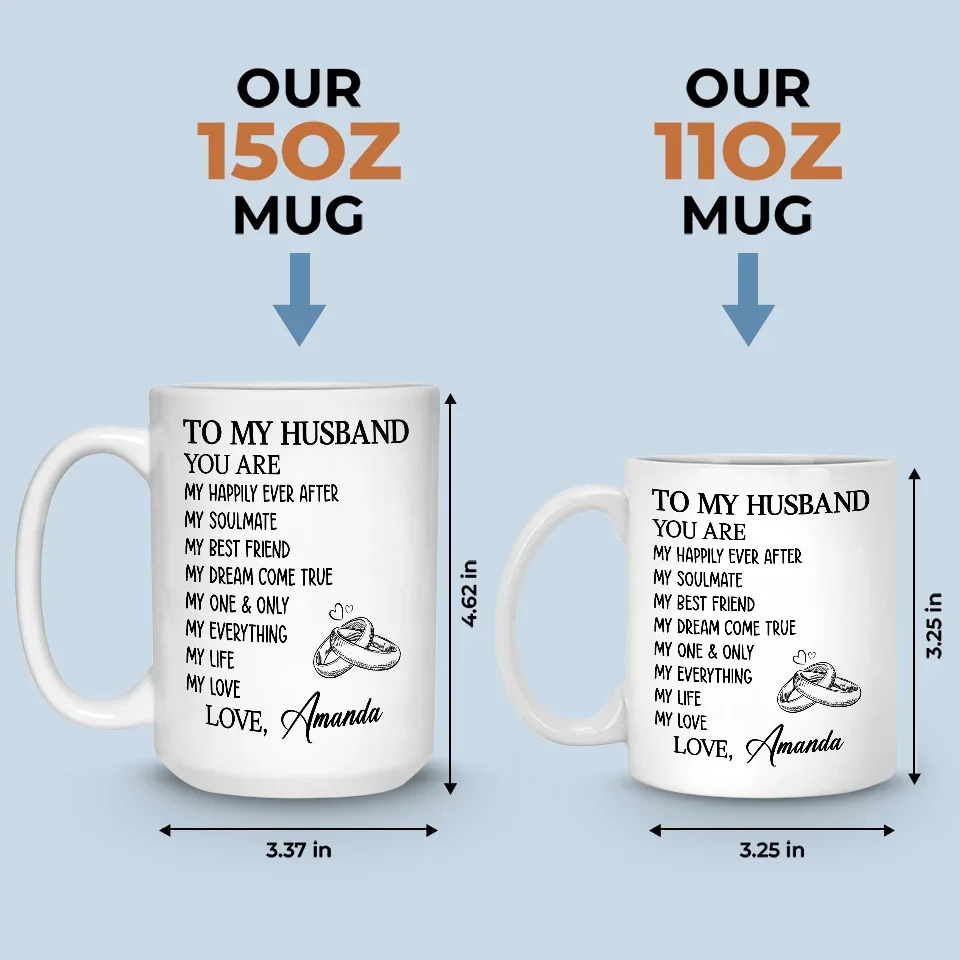 You Are My Dream Come True - Couple Personalized Custom Mug - Gift For Husband Wife, Anniversary - Image 5