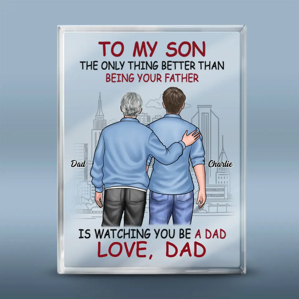 You Are My Greatest Accomplishment - Family Personalized Custom Rectangle Shaped Acrylic Plaque - Gift For Son, Grandson - Image 2