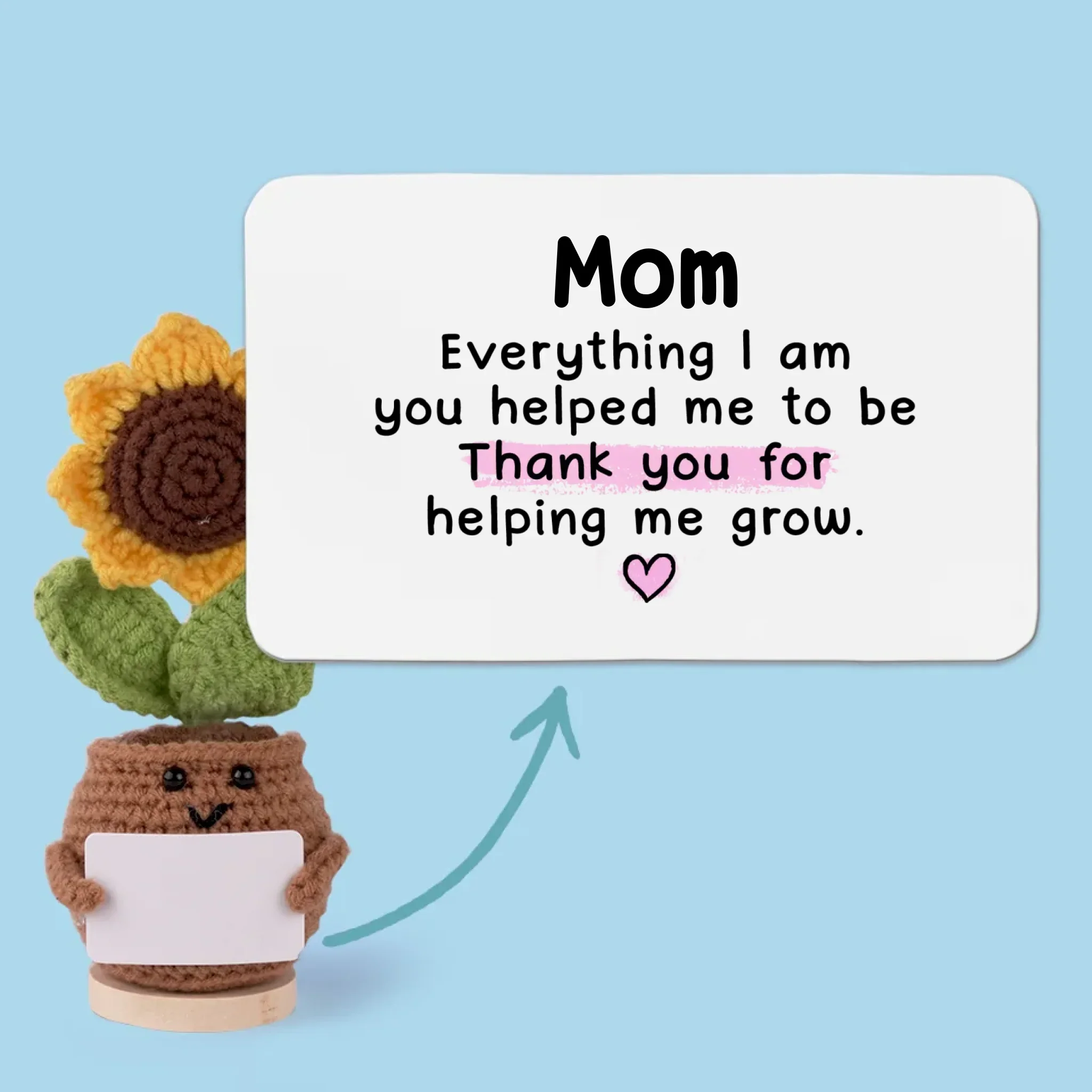 You Are My Guiding Light - Family Personalized Custom Handmade Crochet Plush With Motivational Message - Mother's Day, Gift For Mom, Grandma - Image 4