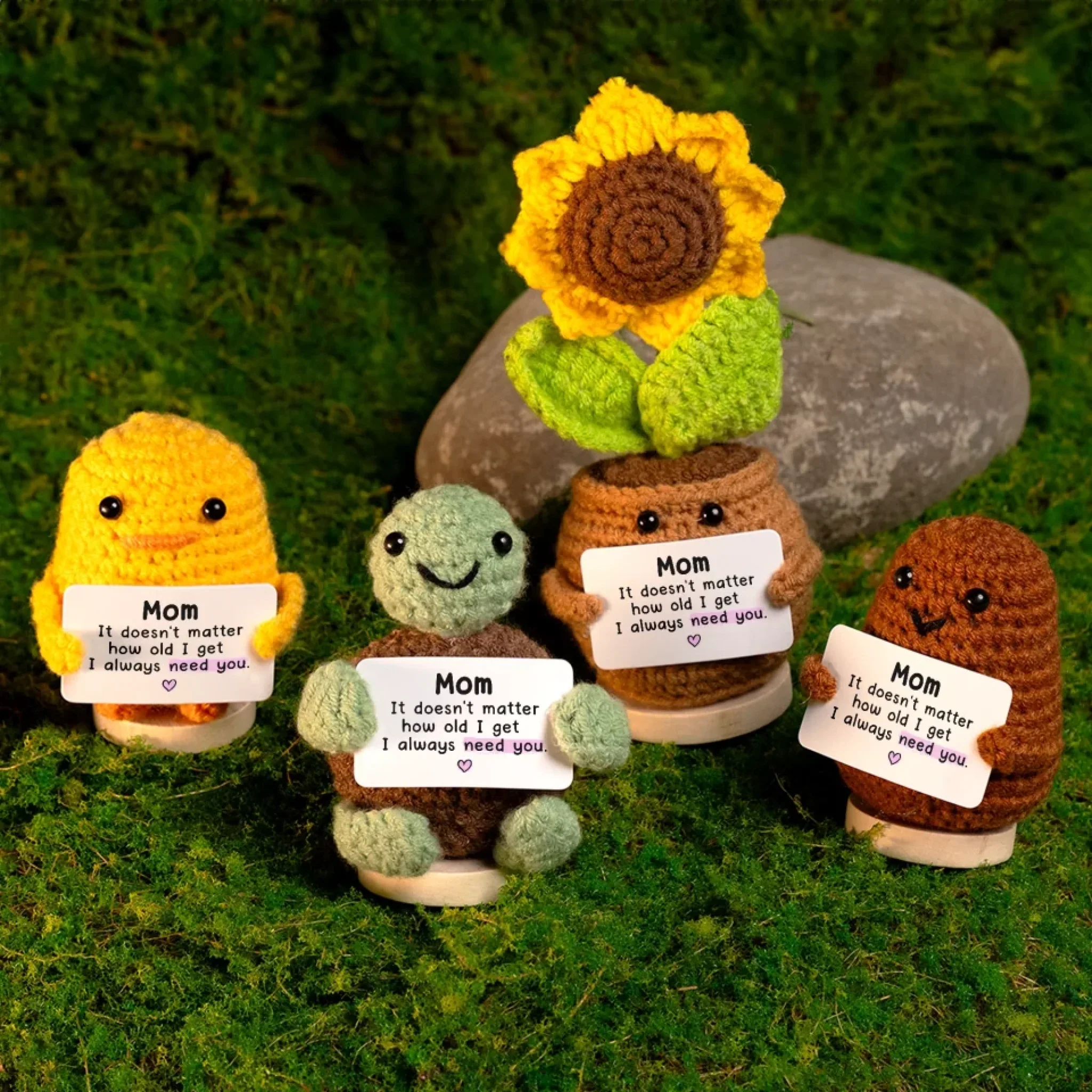 You Are My Guiding Light - Family Personalized Custom Handmade Crochet Plush With Motivational Message - Mother's Day, Gift For Mom, Grandma - Image 6