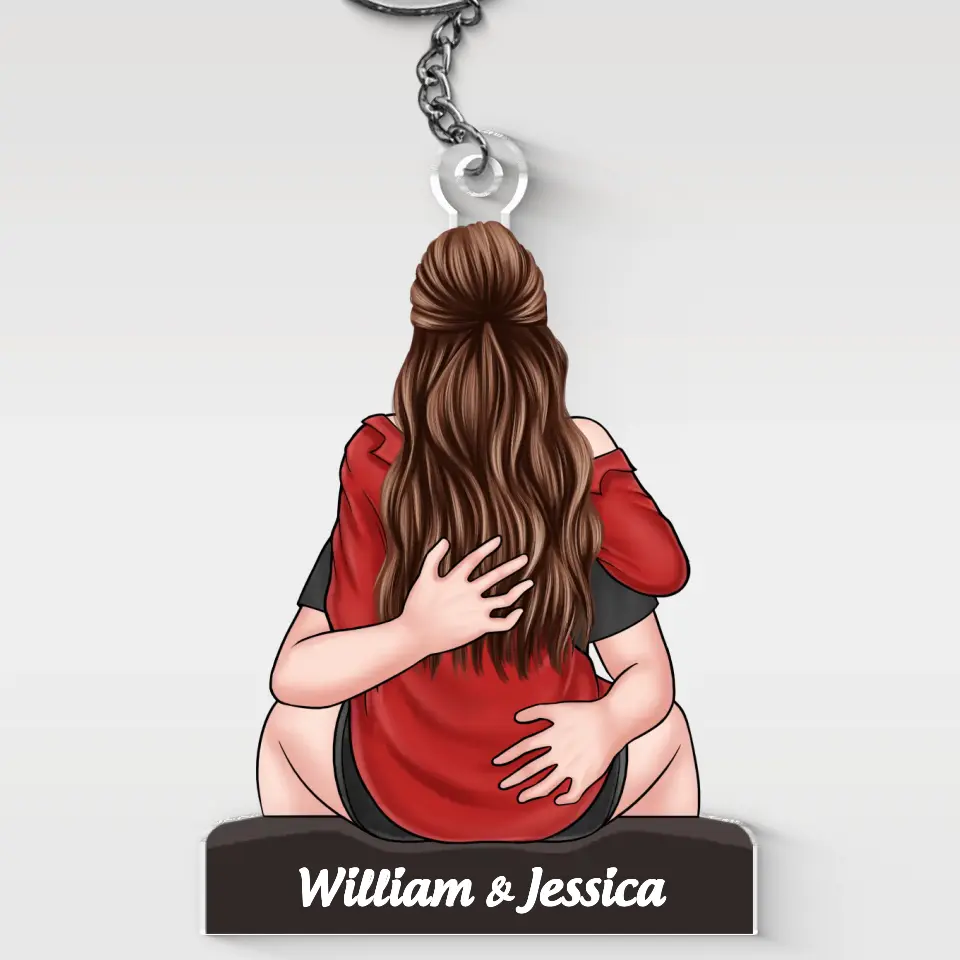 You Are My Partner In Crime, Partner For Life - Couple Personalized Custom Shaped Acrylic Keychain - Gift For Husband Wife, Anniversary - Image 2