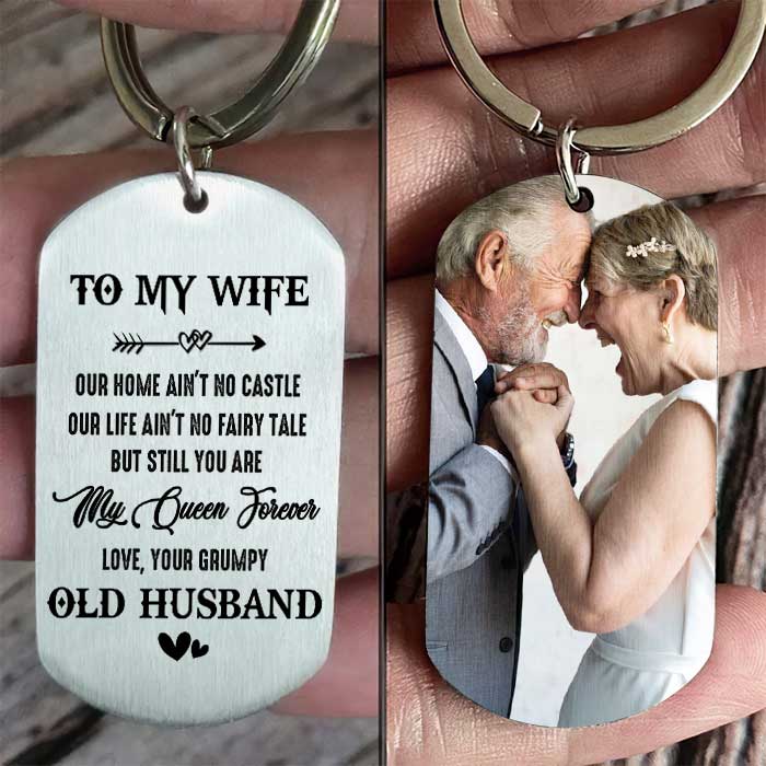 You Are My Queen Forever - Upload Image, Gift For Couples - Personalized Keychain - Image 2
